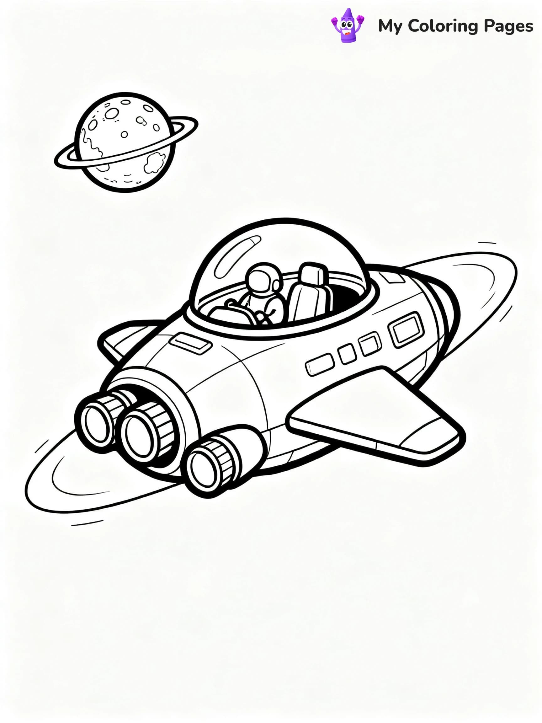 Spaceship Coloring Pages - 8