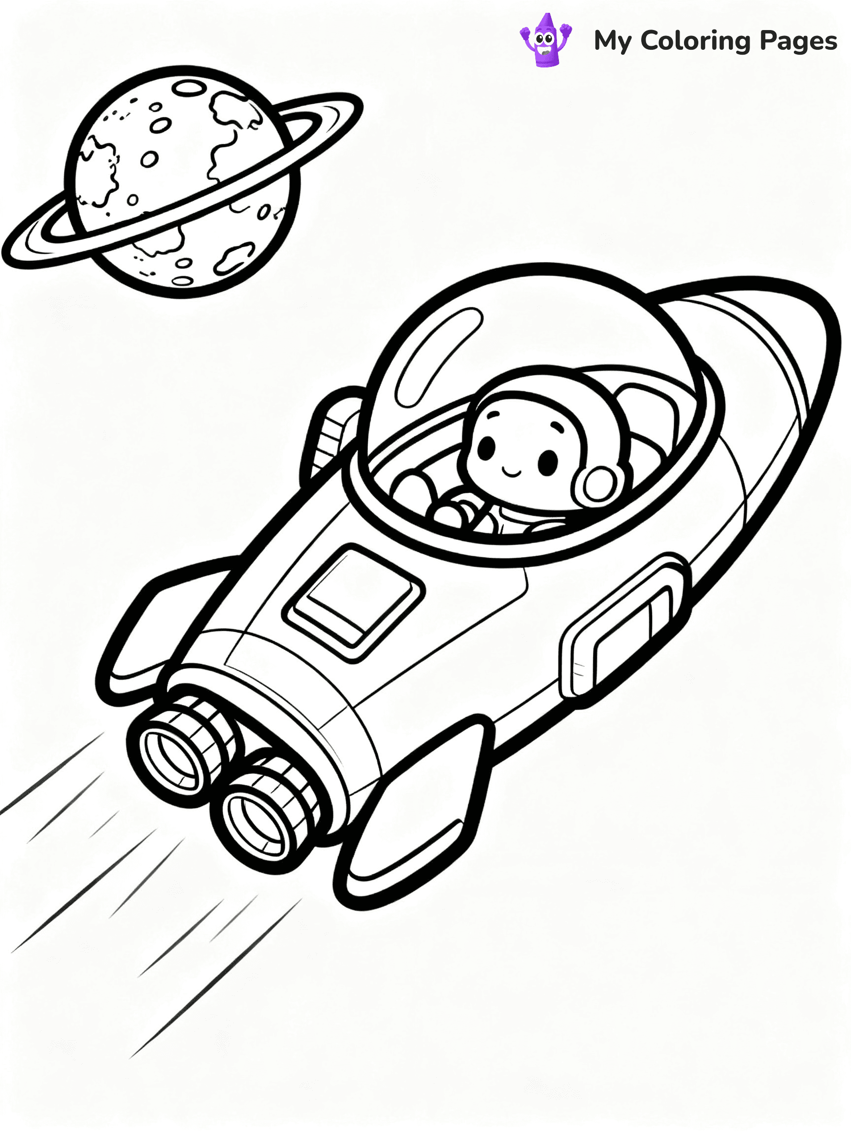 Spaceship Coloring Pages - 1