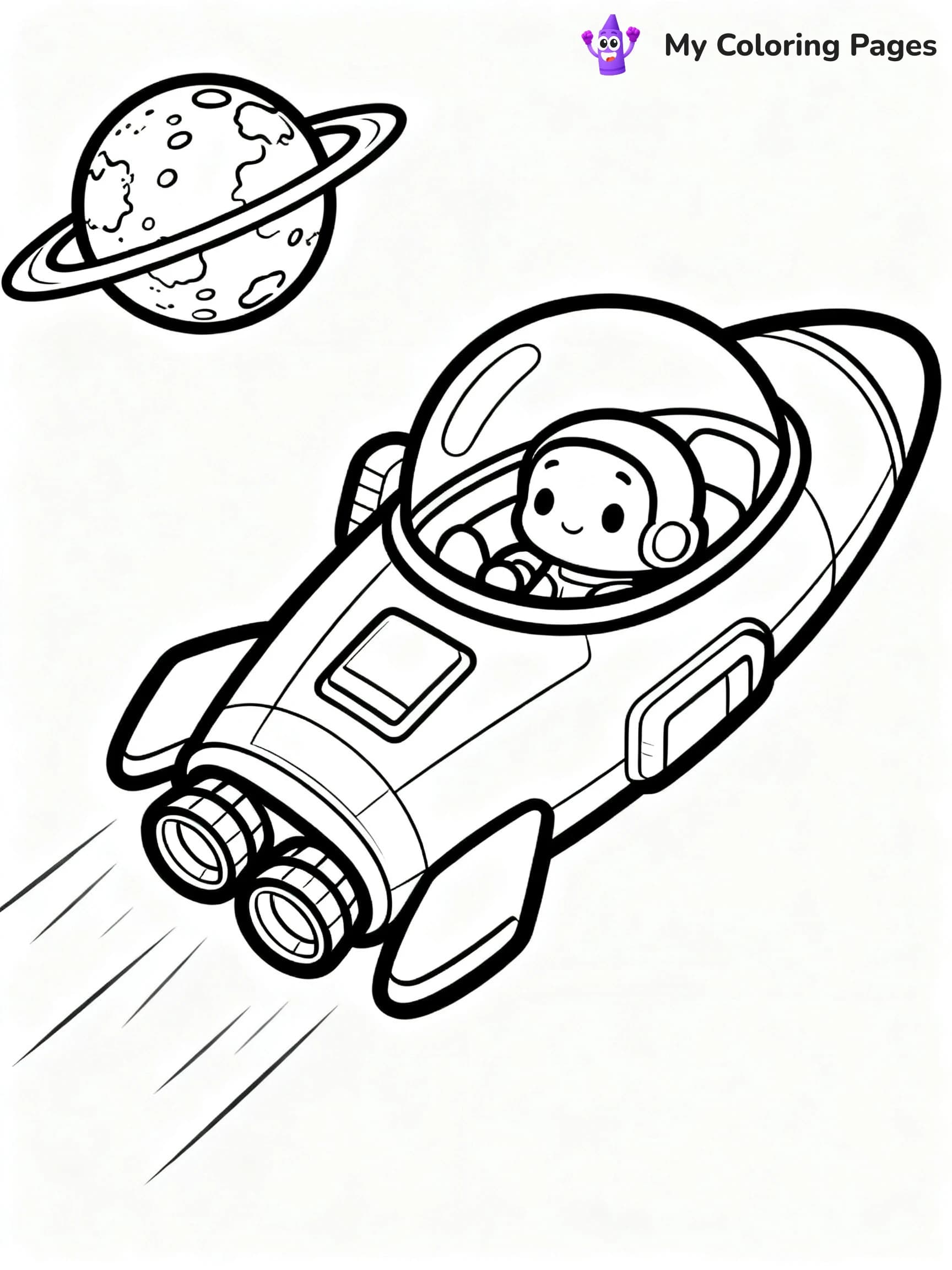 Spaceship Coloring Pages - 7