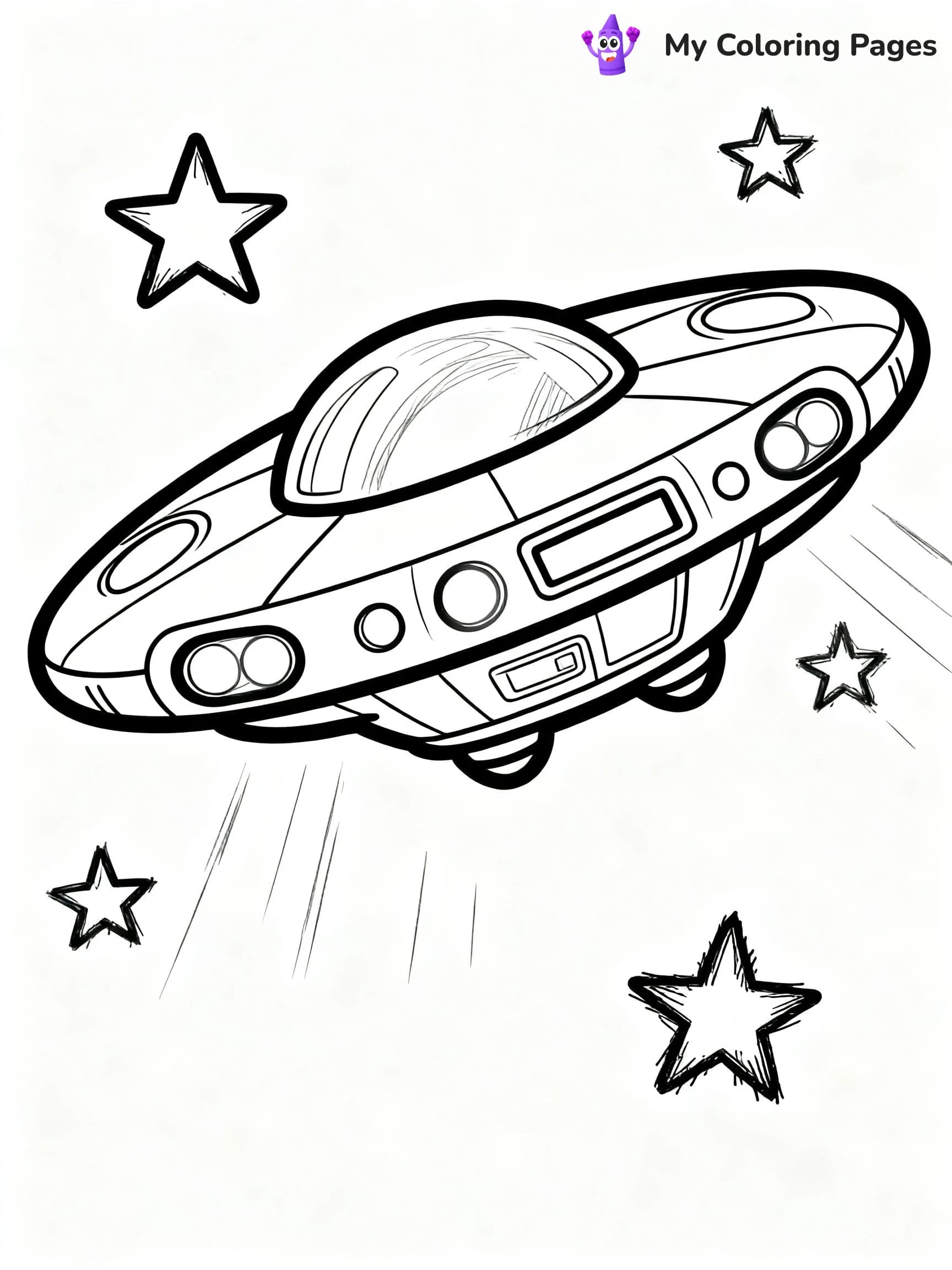 Spaceship Coloring Pages - 6
