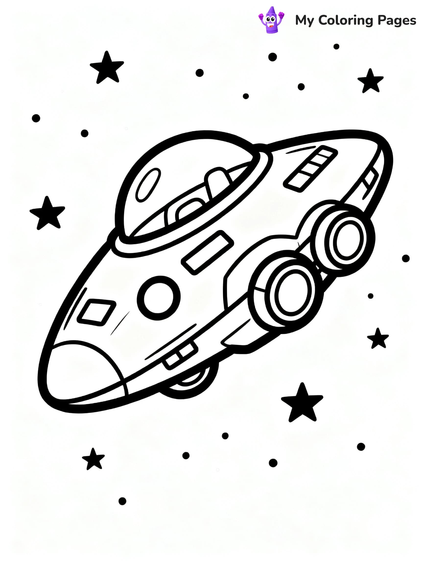 Spaceship Coloring Pages - 4