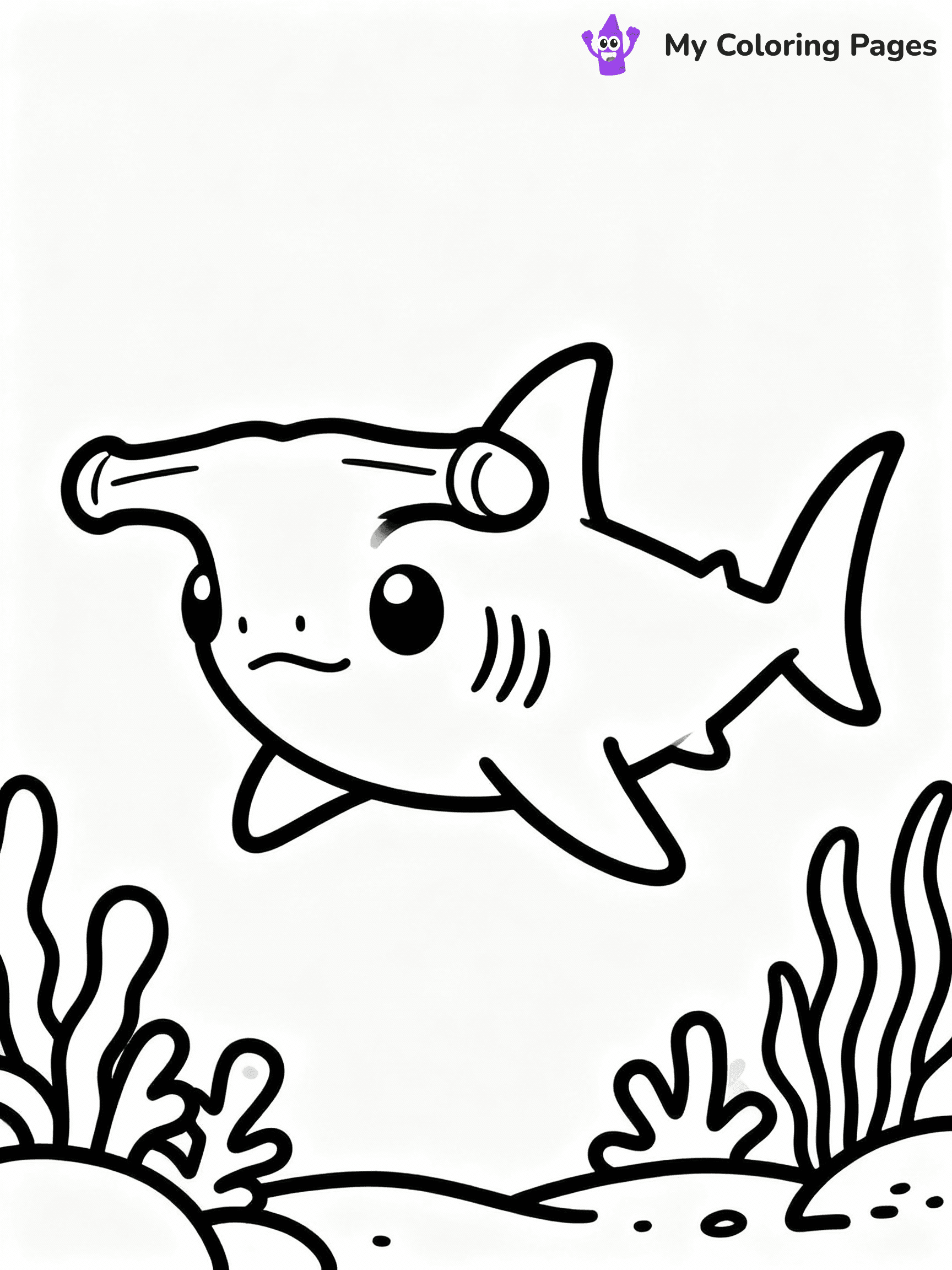 ⚠️ CRITICAL REQUIREMENT - ABSOLUTE BLACK AND WHITE ONLY ⚠️
This MUST be a BLACK AND WHITE line drawing ONLY. NO COLORS whatsoever.
- ONLY pure black lines (#000000) on pure white background (#FFFFFF)
- ABSOLUTELY NO colors, NO shading, NO gradients, NO grayscale
- If there are ANY colors in the output, the image is REJECTED
- This is a COLORING PAGE - meant to be COLORED IN by children
- The output must be UNCOLORED line art ready for coloring
⚠️ SUBJECT TO DRAW: Hammerhead shark swimming, wide eyes, unique head shape, ocean plants in the background, cartoon style
(REMEMBER: Output must be BLACK AND WHITE line art only, NOT colored!)
# COLORING PAGE: BLACK OUTLINES ONLY - WHITE BACKGROUND MANDATORY
Create a **coloring book page** using EXACTLY two values: black lines, white space.
## NON-NEGOTIABLE BINARY RULES
- **ONLY #000000 (black) and #FFFFFF (white)** - NO other values exist
- **EVERY PIXEL = BLACK OR WHITE** - no gray/shading/antialiasing
- **WHITE BACKGROUND MANDATORY** - entire canvas stays white
- **ALL SHAPES HOLLOW** - everything is empty outlines waiting to be colored
- **FORBIDDEN:** fills, shading, gradients, patterns, textures, colors
- **NO SOLID REGIONS** - if it's not a thin line, it's wrong
## Universal Line Standards
- Black outlines ONLY - thin, uniform weight
- Every shape completely empty inside
- Closed contours suitable for coloring
- Simple flat illustration - zero depth/3D/realism
- **Style:** Whimsical Doodle Art Alley - rounded, friendly outlines (unless specified)
## Everything = Outline Only
- Characters/animals: hollow shapes
- Objects/clothing: empty contours
- Backgrounds/scenery: line work only
- Natural elements: outlined forms
- Dark/night areas: don't exist (use outlined symbols)
- Textures/patterns: convert to simple lines
## The Test
Can a child color EVERY white space with crayons? If any area is pre-filled/shaded/gray or colored in, it FAILS. Every shape must be waiting to receive color.
**FINAL OUTPUT**: Binary coloring page. Black lines define shapes. White spaces ready for coloring. Nothing else exists. No exceptions. Print-ready.
⚠️ FINAL REMINDER: Draw the subject "Hammerhead shark swimming, wide eyes, unique head shape, ocean plants in the background, cartoon style" as BLACK AND WHITE line art. Zero colors in output.