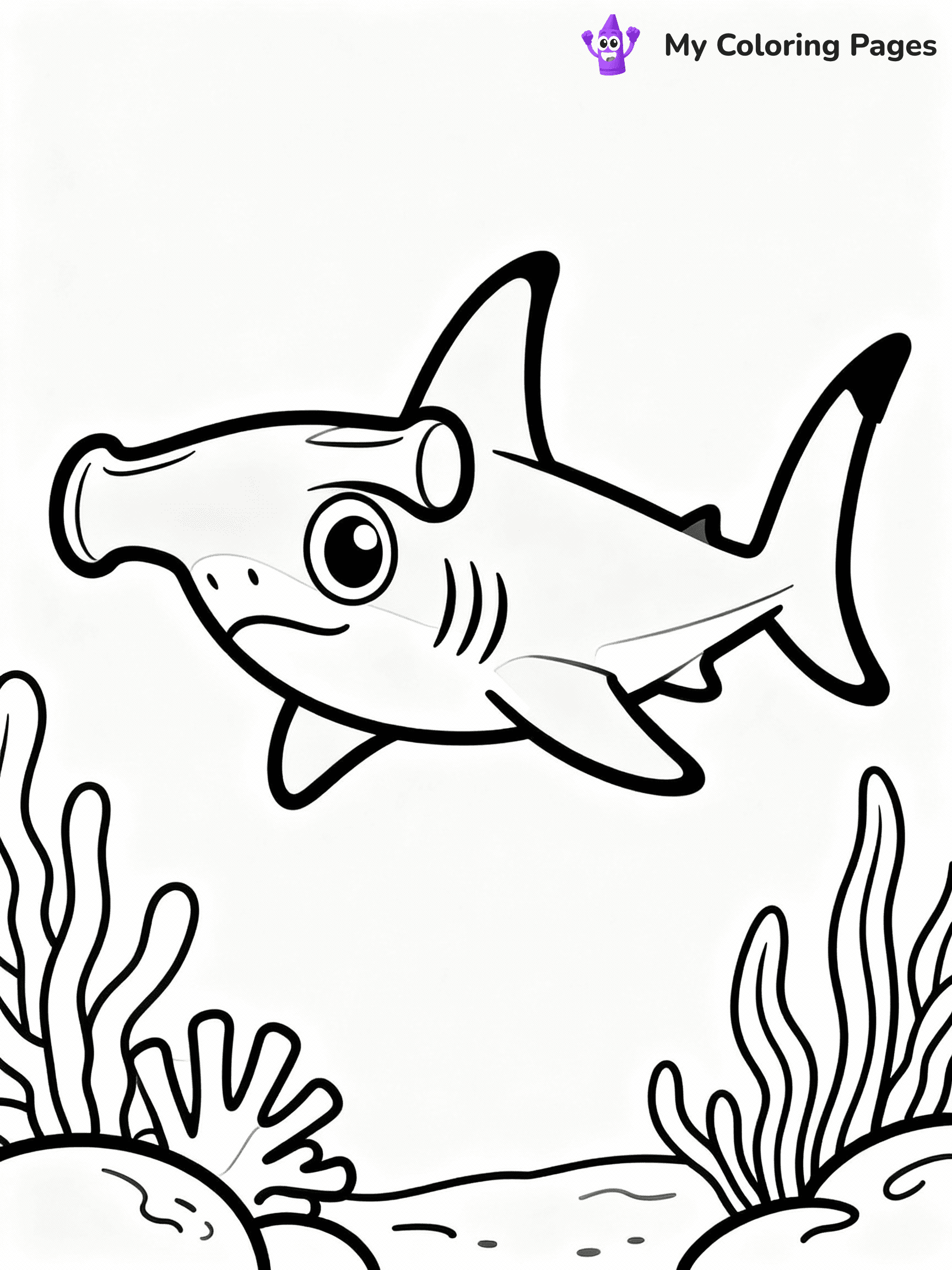 ⚠️ CRITICAL REQUIREMENT - ABSOLUTE BLACK AND WHITE ONLY ⚠️
This MUST be a BLACK AND WHITE line drawing ONLY. NO COLORS whatsoever.
- ONLY pure black lines (#000000) on pure white background (#FFFFFF)
- ABSOLUTELY NO colors, NO shading, NO gradients, NO grayscale
- If there are ANY colors in the output, the image is REJECTED
- This is a COLORING PAGE - meant to be COLORED IN by children
- The output must be UNCOLORED line art ready for coloring
⚠️ SUBJECT TO DRAW: Hammerhead shark swimming, wide eyes, unique head shape, ocean plants in the background, cartoon style
(REMEMBER: Output must be BLACK AND WHITE line art only, NOT colored!)
# COLORING PAGE: BLACK OUTLINES ONLY - WHITE BACKGROUND MANDATORY
Create a **coloring book page** using EXACTLY two values: black lines, white space.
## NON-NEGOTIABLE BINARY RULES
- **ONLY #000000 (black) and #FFFFFF (white)** - NO other values exist
- **EVERY PIXEL = BLACK OR WHITE** - no gray/shading/antialiasing
- **WHITE BACKGROUND MANDATORY** - entire canvas stays white
- **ALL SHAPES HOLLOW** - everything is empty outlines waiting to be colored
- **FORBIDDEN:** fills, shading, gradients, patterns, textures, colors
- **NO SOLID REGIONS** - if it's not a thin line, it's wrong
## Universal Line Standards
- Black outlines ONLY - thin, uniform weight
- Every shape completely empty inside
- Closed contours suitable for coloring
- Simple flat illustration - zero depth/3D/realism
- **Style:** Whimsical Doodle Art Alley - rounded, friendly outlines (unless specified)
## Everything = Outline Only
- Characters/animals: hollow shapes
- Objects/clothing: empty contours
- Backgrounds/scenery: line work only
- Natural elements: outlined forms
- Dark/night areas: don't exist (use outlined symbols)
- Textures/patterns: convert to simple lines
## The Test
Can a child color EVERY white space with crayons? If any area is pre-filled/shaded/gray or colored in, it FAILS. Every shape must be waiting to receive color.
**FINAL OUTPUT**: Binary coloring page. Black lines define shapes. White spaces ready for coloring. Nothing else exists. No exceptions. Print-ready.
⚠️ FINAL REMINDER: Draw the subject "Hammerhead shark swimming, wide eyes, unique head shape, ocean plants in the background, cartoon style" as BLACK AND WHITE line art. Zero colors in output.