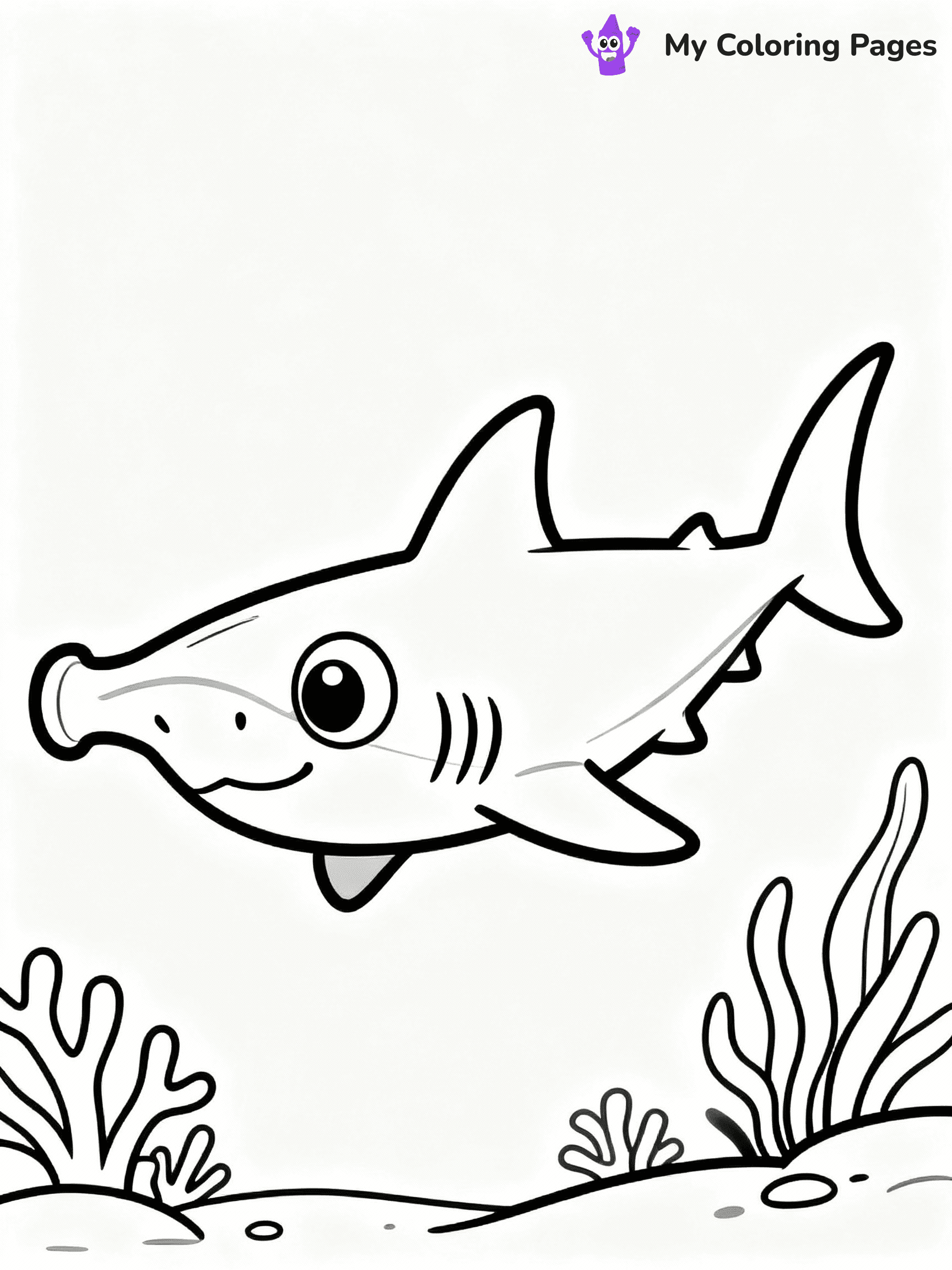 ⚠️ CRITICAL REQUIREMENT - ABSOLUTE BLACK AND WHITE ONLY ⚠️
This MUST be a BLACK AND WHITE line drawing ONLY. NO COLORS whatsoever.
- ONLY pure black lines (#000000) on pure white background (#FFFFFF)
- ABSOLUTELY NO colors, NO shading, NO gradients, NO grayscale
- If there are ANY colors in the output, the image is REJECTED
- This is a COLORING PAGE - meant to be COLORED IN by children
- The output must be UNCOLORED line art ready for coloring
⚠️ SUBJECT TO DRAW: Hammerhead shark swimming, wide eyes, unique head shape, ocean plants in the background, cartoon style
(REMEMBER: Output must be BLACK AND WHITE line art only, NOT colored!)
# COLORING PAGE: BLACK OUTLINES ONLY - WHITE BACKGROUND MANDATORY
Create a **coloring book page** using EXACTLY two values: black lines, white space.
## NON-NEGOTIABLE BINARY RULES
- **ONLY #000000 (black) and #FFFFFF (white)** - NO other values exist
- **EVERY PIXEL = BLACK OR WHITE** - no gray/shading/antialiasing
- **WHITE BACKGROUND MANDATORY** - entire canvas stays white
- **ALL SHAPES HOLLOW** - everything is empty outlines waiting to be colored
- **FORBIDDEN:** fills, shading, gradients, patterns, textures, colors
- **NO SOLID REGIONS** - if it's not a thin line, it's wrong
## Universal Line Standards
- Black outlines ONLY - thin, uniform weight
- Every shape completely empty inside
- Closed contours suitable for coloring
- Simple flat illustration - zero depth/3D/realism
- **Style:** Whimsical Doodle Art Alley - rounded, friendly outlines (unless specified)
## Everything = Outline Only
- Characters/animals: hollow shapes
- Objects/clothing: empty contours
- Backgrounds/scenery: line work only
- Natural elements: outlined forms
- Dark/night areas: don't exist (use outlined symbols)
- Textures/patterns: convert to simple lines
## The Test
Can a child color EVERY white space with crayons? If any area is pre-filled/shaded/gray or colored in, it FAILS. Every shape must be waiting to receive color.
**FINAL OUTPUT**: Binary coloring page. Black lines define shapes. White spaces ready for coloring. Nothing else exists. No exceptions. Print-ready.
⚠️ FINAL REMINDER: Draw the subject "Hammerhead shark swimming, wide eyes, unique head shape, ocean plants in the background, cartoon style" as BLACK AND WHITE line art. Zero colors in output.