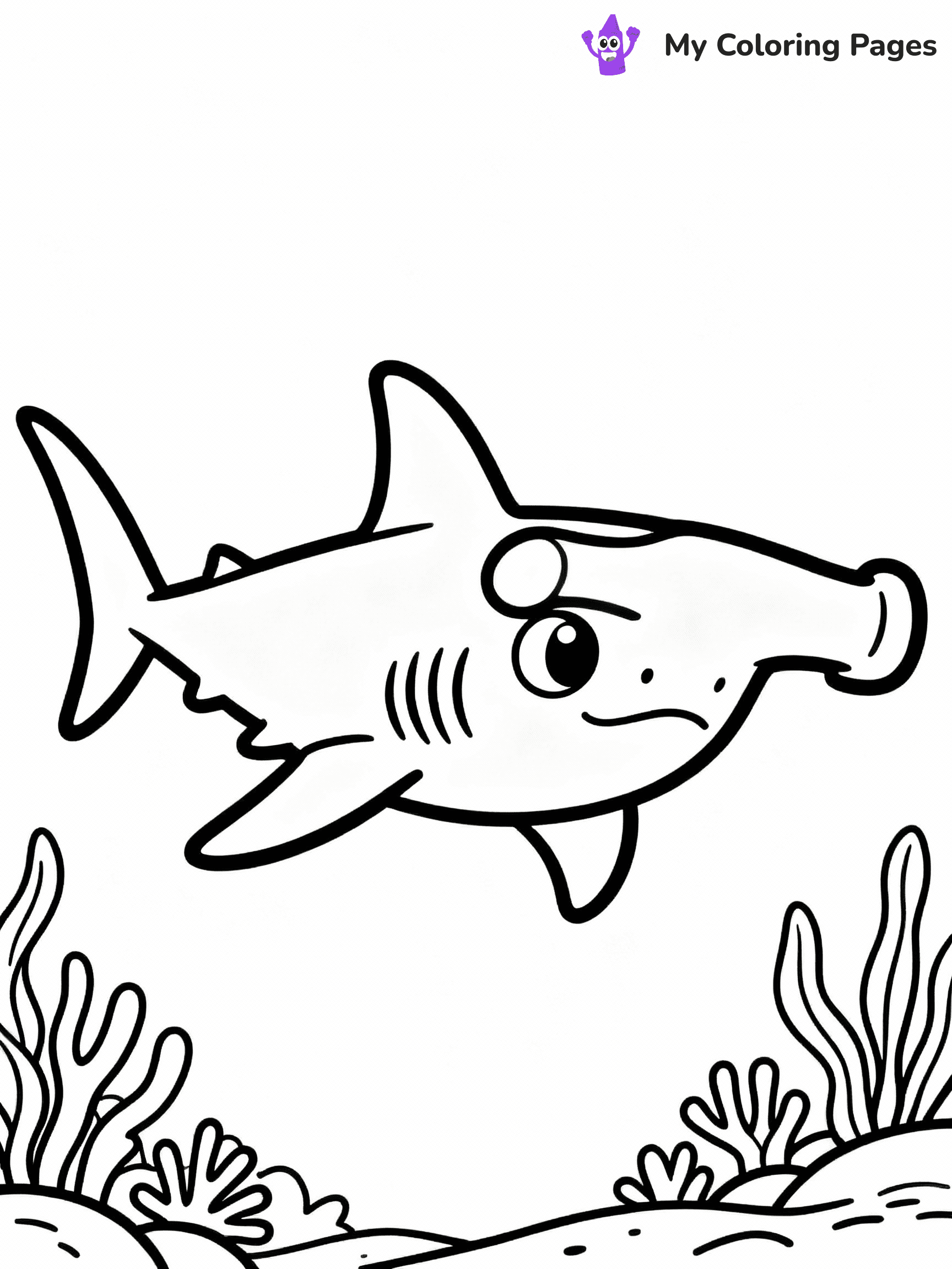 ⚠️ CRITICAL REQUIREMENT - ABSOLUTE BLACK AND WHITE ONLY ⚠️
This MUST be a BLACK AND WHITE line drawing ONLY. NO COLORS whatsoever.
- ONLY pure black lines (#000000) on pure white background (#FFFFFF)
- ABSOLUTELY NO colors, NO shading, NO gradients, NO grayscale
- If there are ANY colors in the output, the image is REJECTED
- This is a COLORING PAGE - meant to be COLORED IN by children
- The output must be UNCOLORED line art ready for coloring
⚠️ SUBJECT TO DRAW: Hammerhead shark swimming, wide eyes, unique head shape, ocean plants in the background, cartoon style
(REMEMBER: Output must be BLACK AND WHITE line art only, NOT colored!)
# COLORING PAGE: BLACK OUTLINES ONLY - WHITE BACKGROUND MANDATORY
Create a **coloring book page** using EXACTLY two values: black lines, white space.
## NON-NEGOTIABLE BINARY RULES
- **ONLY #000000 (black) and #FFFFFF (white)** - NO other values exist
- **EVERY PIXEL = BLACK OR WHITE** - no gray/shading/antialiasing
- **WHITE BACKGROUND MANDATORY** - entire canvas stays white
- **ALL SHAPES HOLLOW** - everything is empty outlines waiting to be colored
- **FORBIDDEN:** fills, shading, gradients, patterns, textures, colors
- **NO SOLID REGIONS** - if it's not a thin line, it's wrong
## Universal Line Standards
- Black outlines ONLY - thin, uniform weight
- Every shape completely empty inside
- Closed contours suitable for coloring
- Simple flat illustration - zero depth/3D/realism
- **Style:** Whimsical Doodle Art Alley - rounded, friendly outlines (unless specified)
## Everything = Outline Only
- Characters/animals: hollow shapes
- Objects/clothing: empty contours
- Backgrounds/scenery: line work only
- Natural elements: outlined forms
- Dark/night areas: don't exist (use outlined symbols)
- Textures/patterns: convert to simple lines
## The Test
Can a child color EVERY white space with crayons? If any area is pre-filled/shaded/gray or colored in, it FAILS. Every shape must be waiting to receive color.
**FINAL OUTPUT**: Binary coloring page. Black lines define shapes. White spaces ready for coloring. Nothing else exists. No exceptions. Print-ready.
⚠️ FINAL REMINDER: Draw the subject "Hammerhead shark swimming, wide eyes, unique head shape, ocean plants in the background, cartoon style" as BLACK AND WHITE line art. Zero colors in output.