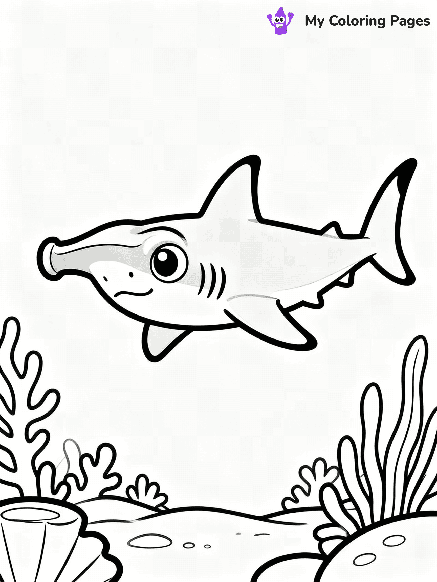 ⚠️ CRITICAL REQUIREMENT - ABSOLUTE BLACK AND WHITE ONLY ⚠️
This MUST be a BLACK AND WHITE line drawing ONLY. NO COLORS whatsoever.
- ONLY pure black lines (#000000) on pure white background (#FFFFFF)
- ABSOLUTELY NO colors, NO shading, NO gradients, NO grayscale
- If there are ANY colors in the output, the image is REJECTED
- This is a COLORING PAGE - meant to be COLORED IN by children
- The output must be UNCOLORED line art ready for coloring
⚠️ SUBJECT TO DRAW: Hammerhead shark swimming, wide eyes, unique head shape, ocean plants in the background, cartoon style
(REMEMBER: Output must be BLACK AND WHITE line art only, NOT colored!)
# COLORING PAGE: BLACK OUTLINES ONLY - WHITE BACKGROUND MANDATORY
Create a **coloring book page** using EXACTLY two values: black lines, white space.
## NON-NEGOTIABLE BINARY RULES
- **ONLY #000000 (black) and #FFFFFF (white)** - NO other values exist
- **EVERY PIXEL = BLACK OR WHITE** - no gray/shading/antialiasing
- **WHITE BACKGROUND MANDATORY** - entire canvas stays white
- **ALL SHAPES HOLLOW** - everything is empty outlines waiting to be colored
- **FORBIDDEN:** fills, shading, gradients, patterns, textures, colors
- **NO SOLID REGIONS** - if it's not a thin line, it's wrong
## Universal Line Standards
- Black outlines ONLY - thin, uniform weight
- Every shape completely empty inside
- Closed contours suitable for coloring
- Simple flat illustration - zero depth/3D/realism
- **Style:** Whimsical Doodle Art Alley - rounded, friendly outlines (unless specified)
## Everything = Outline Only
- Characters/animals: hollow shapes
- Objects/clothing: empty contours
- Backgrounds/scenery: line work only
- Natural elements: outlined forms
- Dark/night areas: don't exist (use outlined symbols)
- Textures/patterns: convert to simple lines
## The Test
Can a child color EVERY white space with crayons? If any area is pre-filled/shaded/gray or colored in, it FAILS. Every shape must be waiting to receive color.
**FINAL OUTPUT**: Binary coloring page. Black lines define shapes. White spaces ready for coloring. Nothing else exists. No exceptions. Print-ready.
⚠️ FINAL REMINDER: Draw the subject "Hammerhead shark swimming, wide eyes, unique head shape, ocean plants in the background, cartoon style" as BLACK AND WHITE line art. Zero colors in output.