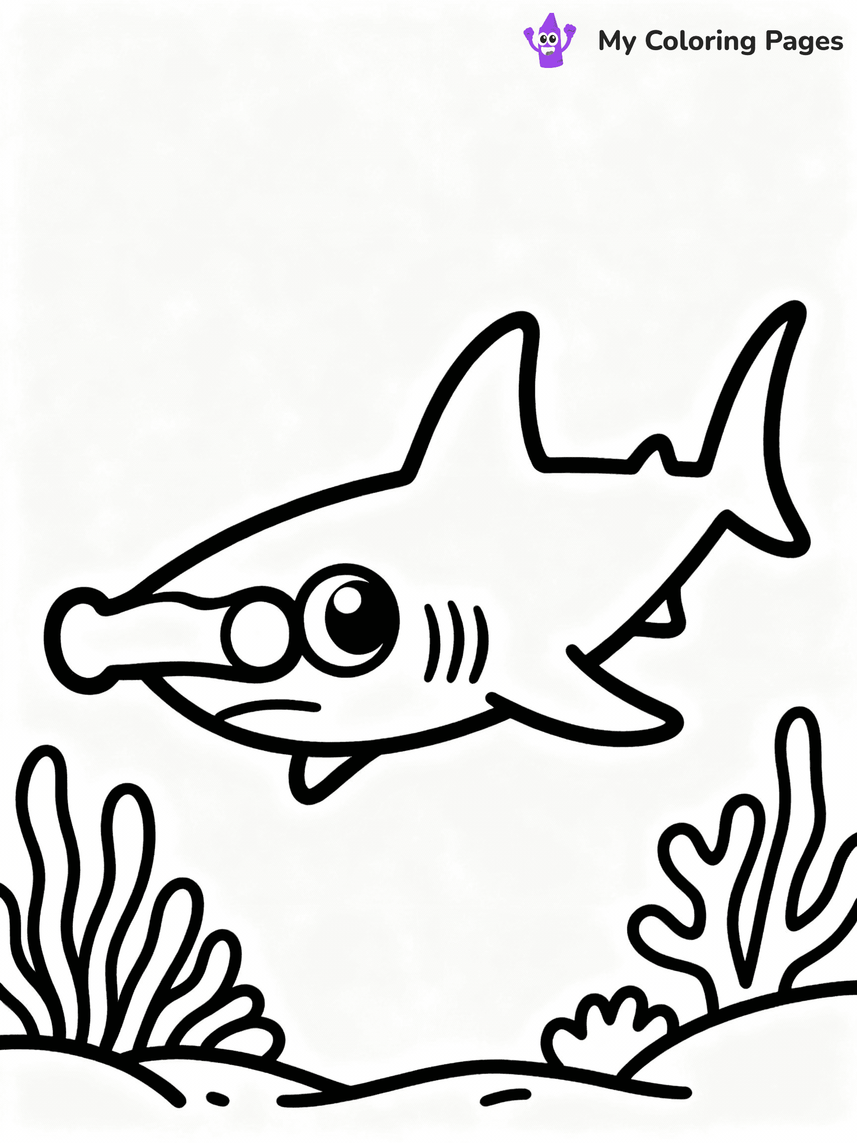 ⚠️ CRITICAL REQUIREMENT - ABSOLUTE BLACK AND WHITE ONLY ⚠️
This MUST be a BLACK AND WHITE line drawing ONLY. NO COLORS whatsoever.
- ONLY pure black lines (#000000) on pure white background (#FFFFFF)
- ABSOLUTELY NO colors, NO shading, NO gradients, NO grayscale
- If there are ANY colors in the output, the image is REJECTED
- This is a COLORING PAGE - meant to be COLORED IN by children
- The output must be UNCOLORED line art ready for coloring
⚠️ SUBJECT TO DRAW: Hammerhead shark swimming, wide eyes, unique head shape, ocean plants in the background, cartoon style
(REMEMBER: Output must be BLACK AND WHITE line art only, NOT colored!)
# COLORING PAGE: BLACK OUTLINES ONLY - WHITE BACKGROUND MANDATORY
Create a **coloring book page** using EXACTLY two values: black lines, white space.
## NON-NEGOTIABLE BINARY RULES
- **ONLY #000000 (black) and #FFFFFF (white)** - NO other values exist
- **EVERY PIXEL = BLACK OR WHITE** - no gray/shading/antialiasing
- **WHITE BACKGROUND MANDATORY** - entire canvas stays white
- **ALL SHAPES HOLLOW** - everything is empty outlines waiting to be colored
- **FORBIDDEN:** fills, shading, gradients, patterns, textures, colors
- **NO SOLID REGIONS** - if it's not a thin line, it's wrong
## Universal Line Standards
- Black outlines ONLY - thin, uniform weight
- Every shape completely empty inside
- Closed contours suitable for coloring
- Simple flat illustration - zero depth/3D/realism
- **Style:** Whimsical Doodle Art Alley - rounded, friendly outlines (unless specified)
## Everything = Outline Only
- Characters/animals: hollow shapes
- Objects/clothing: empty contours
- Backgrounds/scenery: line work only
- Natural elements: outlined forms
- Dark/night areas: don't exist (use outlined symbols)
- Textures/patterns: convert to simple lines
## The Test
Can a child color EVERY white space with crayons? If any area is pre-filled/shaded/gray or colored in, it FAILS. Every shape must be waiting to receive color.
**FINAL OUTPUT**: Binary coloring page. Black lines define shapes. White spaces ready for coloring. Nothing else exists. No exceptions. Print-ready.
⚠️ FINAL REMINDER: Draw the subject "Hammerhead shark swimming, wide eyes, unique head shape, ocean plants in the background, cartoon style" as BLACK AND WHITE line art. Zero colors in output.