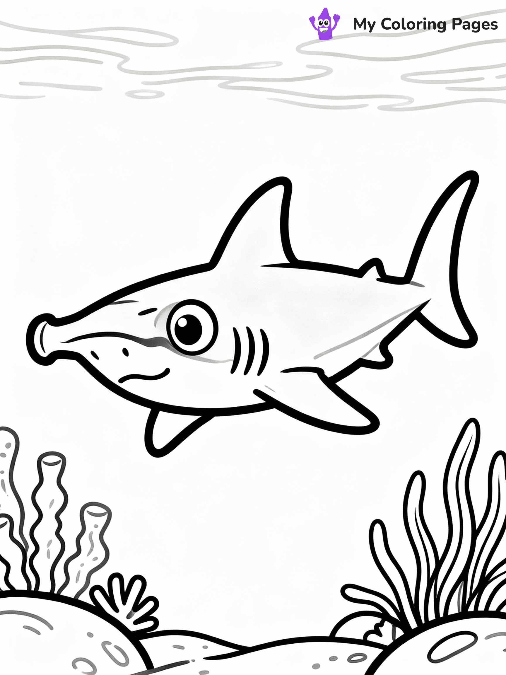 ⚠️ CRITICAL REQUIREMENT - ABSOLUTE BLACK AND WHITE ONLY ⚠️
This MUST be a BLACK AND WHITE line drawing ONLY. NO COLORS whatsoever.
- ONLY pure black lines (#000000) on pure white background (#FFFFFF)
- ABSOLUTELY NO colors, NO shading, NO gradients, NO grayscale
- If there are ANY colors in the output, the image is REJECTED
- This is a COLORING PAGE - meant to be COLORED IN by children
- The output must be UNCOLORED line art ready for coloring
⚠️ SUBJECT TO DRAW: Hammerhead shark swimming, wide eyes, unique head shape, ocean plants in the background, cartoon style
(REMEMBER: Output must be BLACK AND WHITE line art only, NOT colored!)
# COLORING PAGE: BLACK OUTLINES ONLY - WHITE BACKGROUND MANDATORY
Create a **coloring book page** using EXACTLY two values: black lines, white space.
## NON-NEGOTIABLE BINARY RULES
- **ONLY #000000 (black) and #FFFFFF (white)** - NO other values exist
- **EVERY PIXEL = BLACK OR WHITE** - no gray/shading/antialiasing
- **WHITE BACKGROUND MANDATORY** - entire canvas stays white
- **ALL SHAPES HOLLOW** - everything is empty outlines waiting to be colored
- **FORBIDDEN:** fills, shading, gradients, patterns, textures, colors
- **NO SOLID REGIONS** - if it's not a thin line, it's wrong
## Universal Line Standards
- Black outlines ONLY - thin, uniform weight
- Every shape completely empty inside
- Closed contours suitable for coloring
- Simple flat illustration - zero depth/3D/realism
- **Style:** Whimsical Doodle Art Alley - rounded, friendly outlines (unless specified)
## Everything = Outline Only
- Characters/animals: hollow shapes
- Objects/clothing: empty contours
- Backgrounds/scenery: line work only
- Natural elements: outlined forms
- Dark/night areas: don't exist (use outlined symbols)
- Textures/patterns: convert to simple lines
## The Test
Can a child color EVERY white space with crayons? If any area is pre-filled/shaded/gray or colored in, it FAILS. Every shape must be waiting to receive color.
**FINAL OUTPUT**: Binary coloring page. Black lines define shapes. White spaces ready for coloring. Nothing else exists. No exceptions. Print-ready.
⚠️ FINAL REMINDER: Draw the subject "Hammerhead shark swimming, wide eyes, unique head shape, ocean plants in the background, cartoon style" as BLACK AND WHITE line art. Zero colors in output.