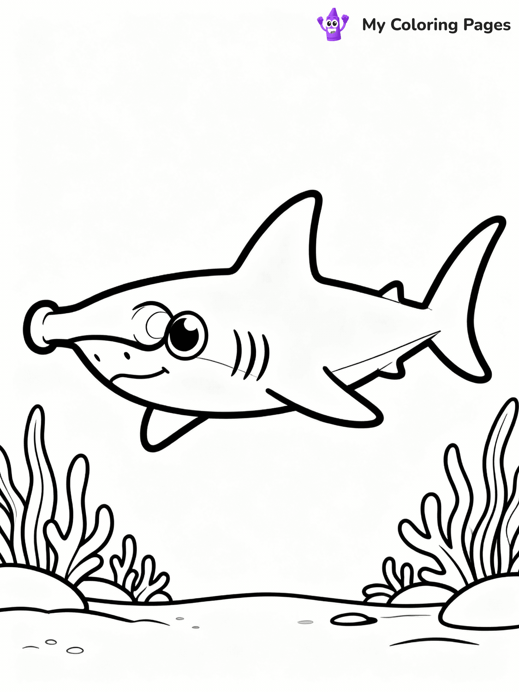 ⚠️ CRITICAL REQUIREMENT - ABSOLUTE BLACK AND WHITE ONLY ⚠️
This MUST be a BLACK AND WHITE line drawing ONLY. NO COLORS whatsoever.
- ONLY pure black lines (#000000) on pure white background (#FFFFFF)
- ABSOLUTELY NO colors, NO shading, NO gradients, NO grayscale
- If there are ANY colors in the output, the image is REJECTED
- This is a COLORING PAGE - meant to be COLORED IN by children
- The output must be UNCOLORED line art ready for coloring
⚠️ SUBJECT TO DRAW: Hammerhead shark swimming, wide eyes, unique head shape, ocean plants in the background, cartoon style
(REMEMBER: Output must be BLACK AND WHITE line art only, NOT colored!)
# COLORING PAGE: BLACK OUTLINES ONLY - WHITE BACKGROUND MANDATORY
Create a **coloring book page** using EXACTLY two values: black lines, white space.
## NON-NEGOTIABLE BINARY RULES
- **ONLY #000000 (black) and #FFFFFF (white)** - NO other values exist
- **EVERY PIXEL = BLACK OR WHITE** - no gray/shading/antialiasing
- **WHITE BACKGROUND MANDATORY** - entire canvas stays white
- **ALL SHAPES HOLLOW** - everything is empty outlines waiting to be colored
- **FORBIDDEN:** fills, shading, gradients, patterns, textures, colors
- **NO SOLID REGIONS** - if it's not a thin line, it's wrong
## Universal Line Standards
- Black outlines ONLY - thin, uniform weight
- Every shape completely empty inside
- Closed contours suitable for coloring
- Simple flat illustration - zero depth/3D/realism
- **Style:** Whimsical Doodle Art Alley - rounded, friendly outlines (unless specified)
## Everything = Outline Only
- Characters/animals: hollow shapes
- Objects/clothing: empty contours
- Backgrounds/scenery: line work only
- Natural elements: outlined forms
- Dark/night areas: don't exist (use outlined symbols)
- Textures/patterns: convert to simple lines
## The Test
Can a child color EVERY white space with crayons? If any area is pre-filled/shaded/gray or colored in, it FAILS. Every shape must be waiting to receive color.
**FINAL OUTPUT**: Binary coloring page. Black lines define shapes. White spaces ready for coloring. Nothing else exists. No exceptions. Print-ready.
⚠️ FINAL REMINDER: Draw the subject "Hammerhead shark swimming, wide eyes, unique head shape, ocean plants in the background, cartoon style" as BLACK AND WHITE line art. Zero colors in output.