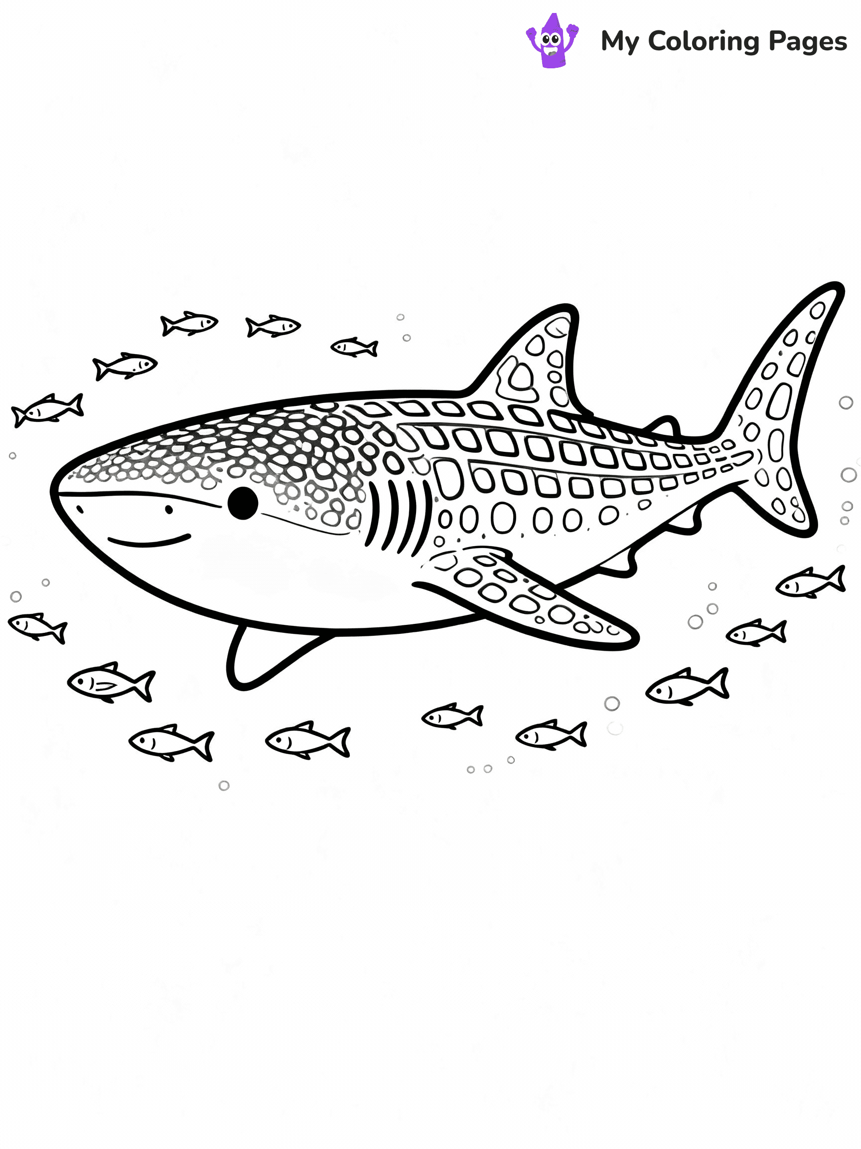 ⚠️ CRITICAL REQUIREMENT - ABSOLUTE BLACK AND WHITE ONLY ⚠️
This MUST be a BLACK AND WHITE line drawing ONLY. NO COLORS whatsoever.
- ONLY pure black lines (#000000) on pure white background (#FFFFFF)
- ABSOLUTELY NO colors, NO shading, NO gradients, NO grayscale
- If there are ANY colors in the output, the image is REJECTED
- This is a COLORING PAGE - meant to be COLORED IN by children
- The output must be UNCOLORED line art ready for coloring
⚠️ SUBJECT TO DRAW: Whale shark gliding gently, patterned skin, surrounded by small fish, serene ocean environment, realistic style
(REMEMBER: Output must be BLACK AND WHITE line art only, NOT colored!)
# COLORING PAGE: BLACK OUTLINES ONLY - WHITE BACKGROUND MANDATORY
Create a **coloring book page** using EXACTLY two values: black lines, white space.
## NON-NEGOTIABLE BINARY RULES
- **ONLY #000000 (black) and #FFFFFF (white)** - NO other values exist
- **EVERY PIXEL = BLACK OR WHITE** - no gray/shading/antialiasing
- **WHITE BACKGROUND MANDATORY** - entire canvas stays white
- **ALL SHAPES HOLLOW** - everything is empty outlines waiting to be colored
- **FORBIDDEN:** fills, shading, gradients, patterns, textures, colors
- **NO SOLID REGIONS** - if it's not a thin line, it's wrong
## Universal Line Standards
- Black outlines ONLY - thin, uniform weight
- Every shape completely empty inside
- Closed contours suitable for coloring
- Simple flat illustration - zero depth/3D/realism
- **Style:** Whimsical Doodle Art Alley - rounded, friendly outlines (unless specified)
## Everything = Outline Only
- Characters/animals: hollow shapes
- Objects/clothing: empty contours
- Backgrounds/scenery: line work only
- Natural elements: outlined forms
- Dark/night areas: don't exist (use outlined symbols)
- Textures/patterns: convert to simple lines
## The Test
Can a child color EVERY white space with crayons? If any area is pre-filled/shaded/gray or colored in, it FAILS. Every shape must be waiting to receive color.
**FINAL OUTPUT**: Binary coloring page. Black lines define shapes. White spaces ready for coloring. Nothing else exists. No exceptions. Print-ready.
⚠️ FINAL REMINDER: Draw the subject "Whale shark gliding gently, patterned skin, surrounded by small fish, serene ocean environment, realistic style" as BLACK AND WHITE line art. Zero colors in output.