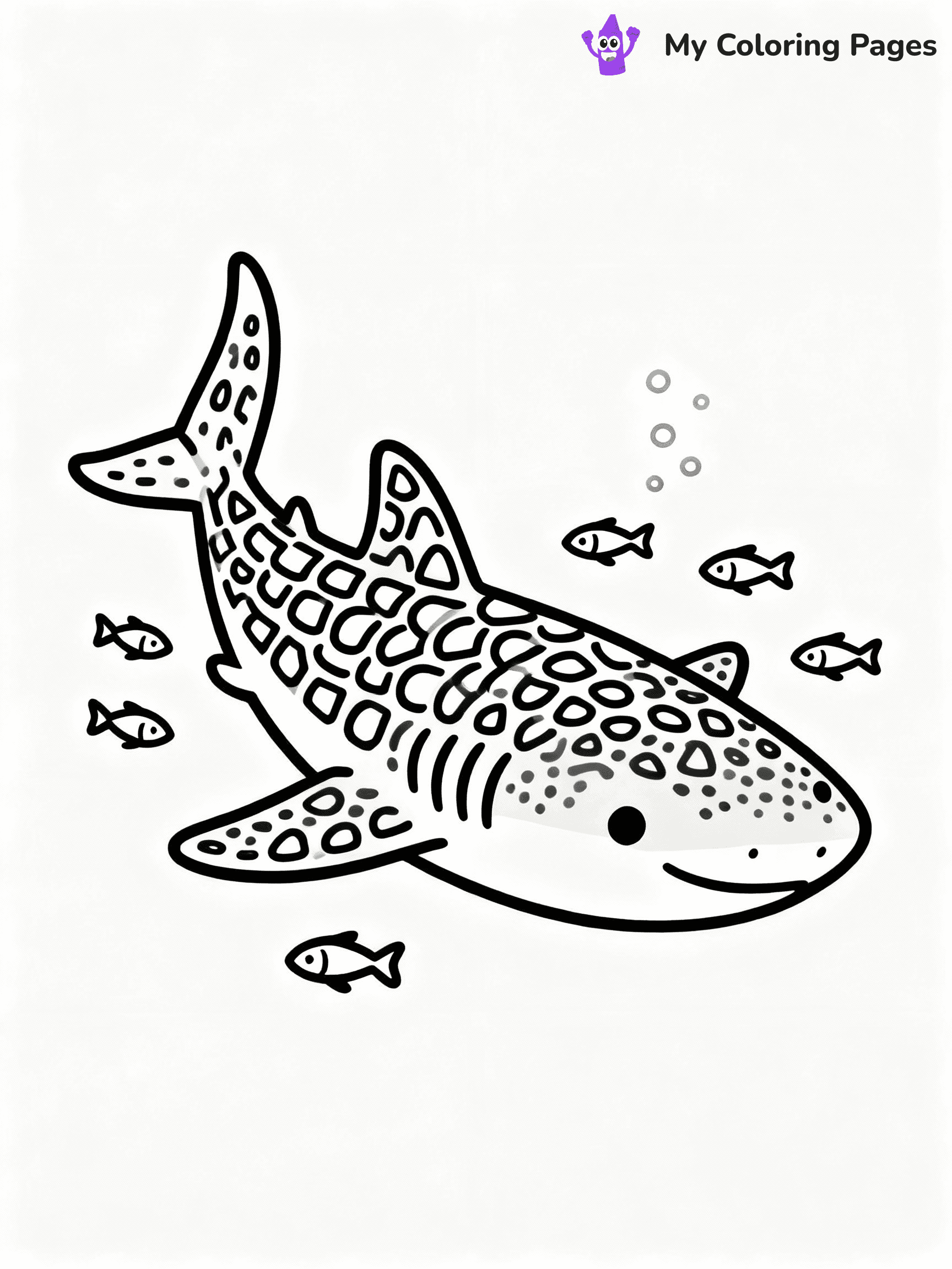 ⚠️ CRITICAL REQUIREMENT - ABSOLUTE BLACK AND WHITE ONLY ⚠️
This MUST be a BLACK AND WHITE line drawing ONLY. NO COLORS whatsoever.
- ONLY pure black lines (#000000) on pure white background (#FFFFFF)
- ABSOLUTELY NO colors, NO shading, NO gradients, NO grayscale
- If there are ANY colors in the output, the image is REJECTED
- This is a COLORING PAGE - meant to be COLORED IN by children
- The output must be UNCOLORED line art ready for coloring
⚠️ SUBJECT TO DRAW: Whale shark gliding gently, patterned skin, surrounded by small fish, serene ocean environment, realistic style
(REMEMBER: Output must be BLACK AND WHITE line art only, NOT colored!)
# COLORING PAGE: BLACK OUTLINES ONLY - WHITE BACKGROUND MANDATORY
Create a **coloring book page** using EXACTLY two values: black lines, white space.
## NON-NEGOTIABLE BINARY RULES
- **ONLY #000000 (black) and #FFFFFF (white)** - NO other values exist
- **EVERY PIXEL = BLACK OR WHITE** - no gray/shading/antialiasing
- **WHITE BACKGROUND MANDATORY** - entire canvas stays white
- **ALL SHAPES HOLLOW** - everything is empty outlines waiting to be colored
- **FORBIDDEN:** fills, shading, gradients, patterns, textures, colors
- **NO SOLID REGIONS** - if it's not a thin line, it's wrong
## Universal Line Standards
- Black outlines ONLY - thin, uniform weight
- Every shape completely empty inside
- Closed contours suitable for coloring
- Simple flat illustration - zero depth/3D/realism
- **Style:** Whimsical Doodle Art Alley - rounded, friendly outlines (unless specified)
## Everything = Outline Only
- Characters/animals: hollow shapes
- Objects/clothing: empty contours
- Backgrounds/scenery: line work only
- Natural elements: outlined forms
- Dark/night areas: don't exist (use outlined symbols)
- Textures/patterns: convert to simple lines
## The Test
Can a child color EVERY white space with crayons? If any area is pre-filled/shaded/gray or colored in, it FAILS. Every shape must be waiting to receive color.
**FINAL OUTPUT**: Binary coloring page. Black lines define shapes. White spaces ready for coloring. Nothing else exists. No exceptions. Print-ready.
⚠️ FINAL REMINDER: Draw the subject "Whale shark gliding gently, patterned skin, surrounded by small fish, serene ocean environment, realistic style" as BLACK AND WHITE line art. Zero colors in output.