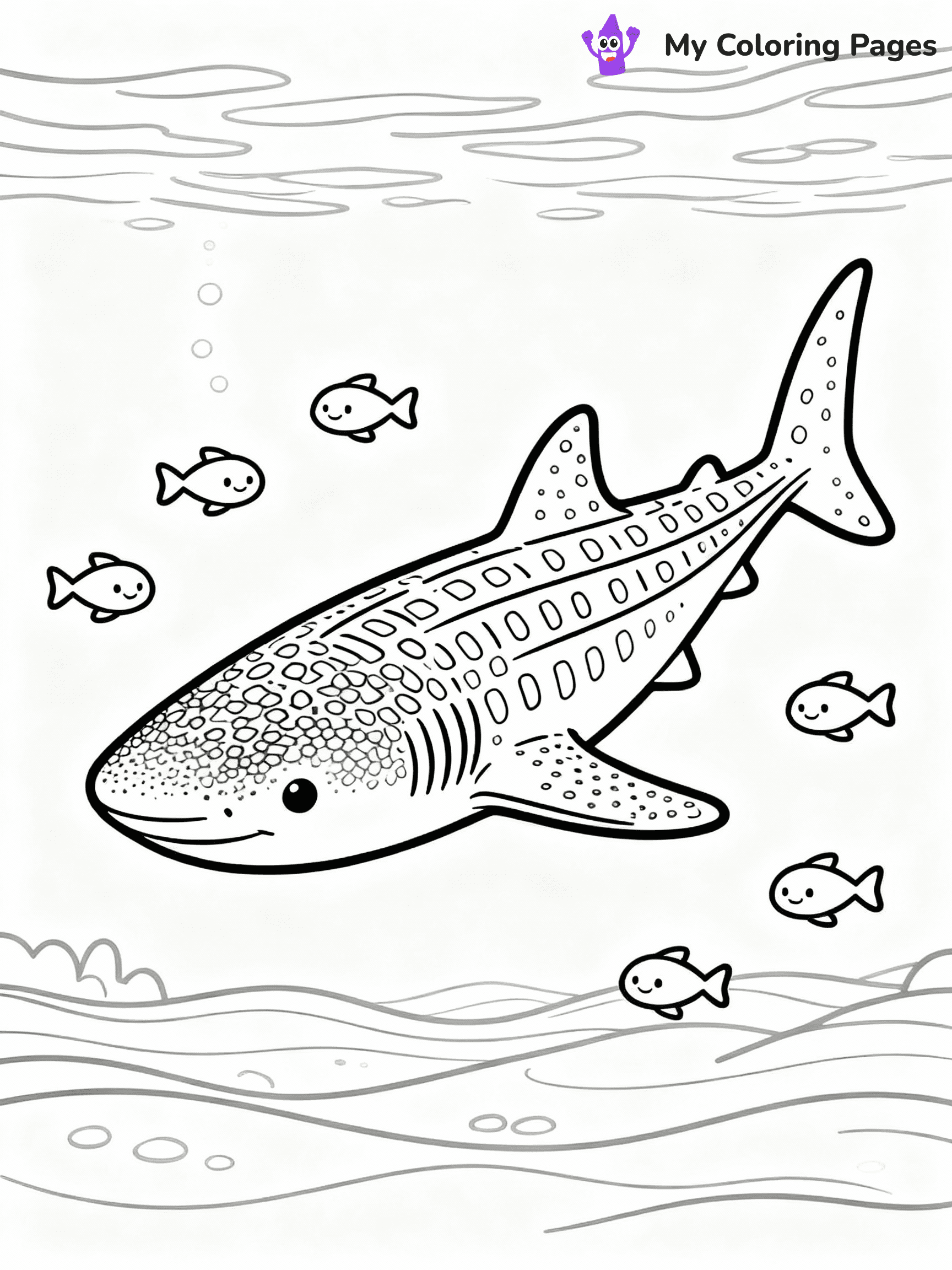 ⚠️ CRITICAL REQUIREMENT - ABSOLUTE BLACK AND WHITE ONLY ⚠️
This MUST be a BLACK AND WHITE line drawing ONLY. NO COLORS whatsoever.
- ONLY pure black lines (#000000) on pure white background (#FFFFFF)
- ABSOLUTELY NO colors, NO shading, NO gradients, NO grayscale
- If there are ANY colors in the output, the image is REJECTED
- This is a COLORING PAGE - meant to be COLORED IN by children
- The output must be UNCOLORED line art ready for coloring
⚠️ SUBJECT TO DRAW: Whale shark gliding gently, patterned skin, surrounded by small fish, serene ocean environment, realistic style
(REMEMBER: Output must be BLACK AND WHITE line art only, NOT colored!)
# COLORING PAGE: BLACK OUTLINES ONLY - WHITE BACKGROUND MANDATORY
Create a **coloring book page** using EXACTLY two values: black lines, white space.
## NON-NEGOTIABLE BINARY RULES
- **ONLY #000000 (black) and #FFFFFF (white)** - NO other values exist
- **EVERY PIXEL = BLACK OR WHITE** - no gray/shading/antialiasing
- **WHITE BACKGROUND MANDATORY** - entire canvas stays white
- **ALL SHAPES HOLLOW** - everything is empty outlines waiting to be colored
- **FORBIDDEN:** fills, shading, gradients, patterns, textures, colors
- **NO SOLID REGIONS** - if it's not a thin line, it's wrong
## Universal Line Standards
- Black outlines ONLY - thin, uniform weight
- Every shape completely empty inside
- Closed contours suitable for coloring
- Simple flat illustration - zero depth/3D/realism
- **Style:** Whimsical Doodle Art Alley - rounded, friendly outlines (unless specified)
## Everything = Outline Only
- Characters/animals: hollow shapes
- Objects/clothing: empty contours
- Backgrounds/scenery: line work only
- Natural elements: outlined forms
- Dark/night areas: don't exist (use outlined symbols)
- Textures/patterns: convert to simple lines
## The Test
Can a child color EVERY white space with crayons? If any area is pre-filled/shaded/gray or colored in, it FAILS. Every shape must be waiting to receive color.
**FINAL OUTPUT**: Binary coloring page. Black lines define shapes. White spaces ready for coloring. Nothing else exists. No exceptions. Print-ready.
⚠️ FINAL REMINDER: Draw the subject "Whale shark gliding gently, patterned skin, surrounded by small fish, serene ocean environment, realistic style" as BLACK AND WHITE line art. Zero colors in output.