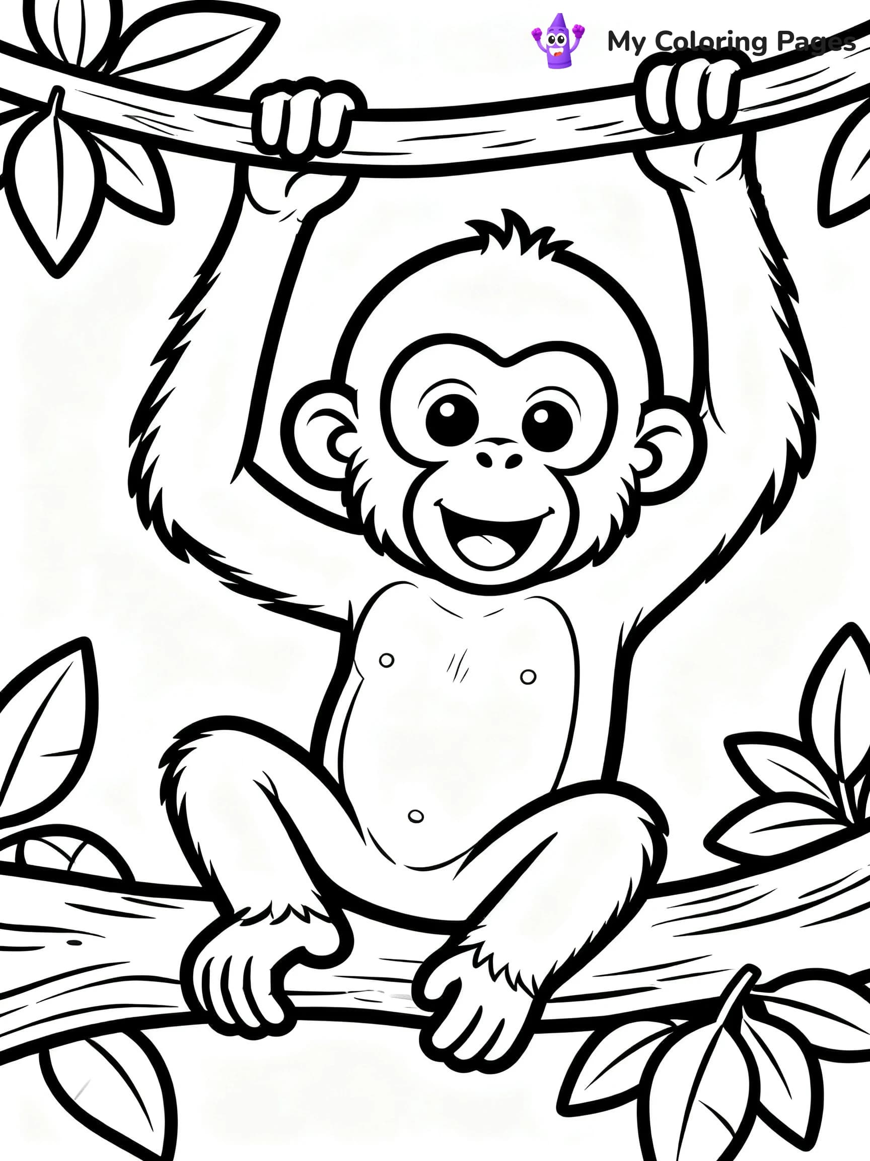 Orangutan Coloring Pages - 24