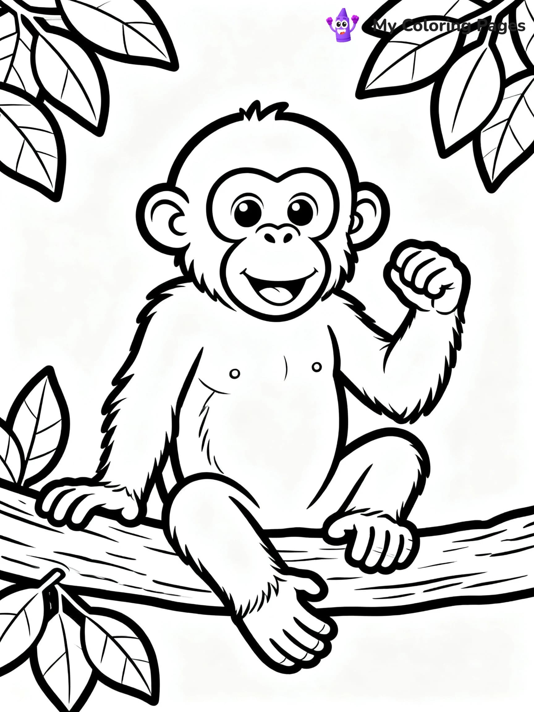 Orangutan Coloring Pages - 22
