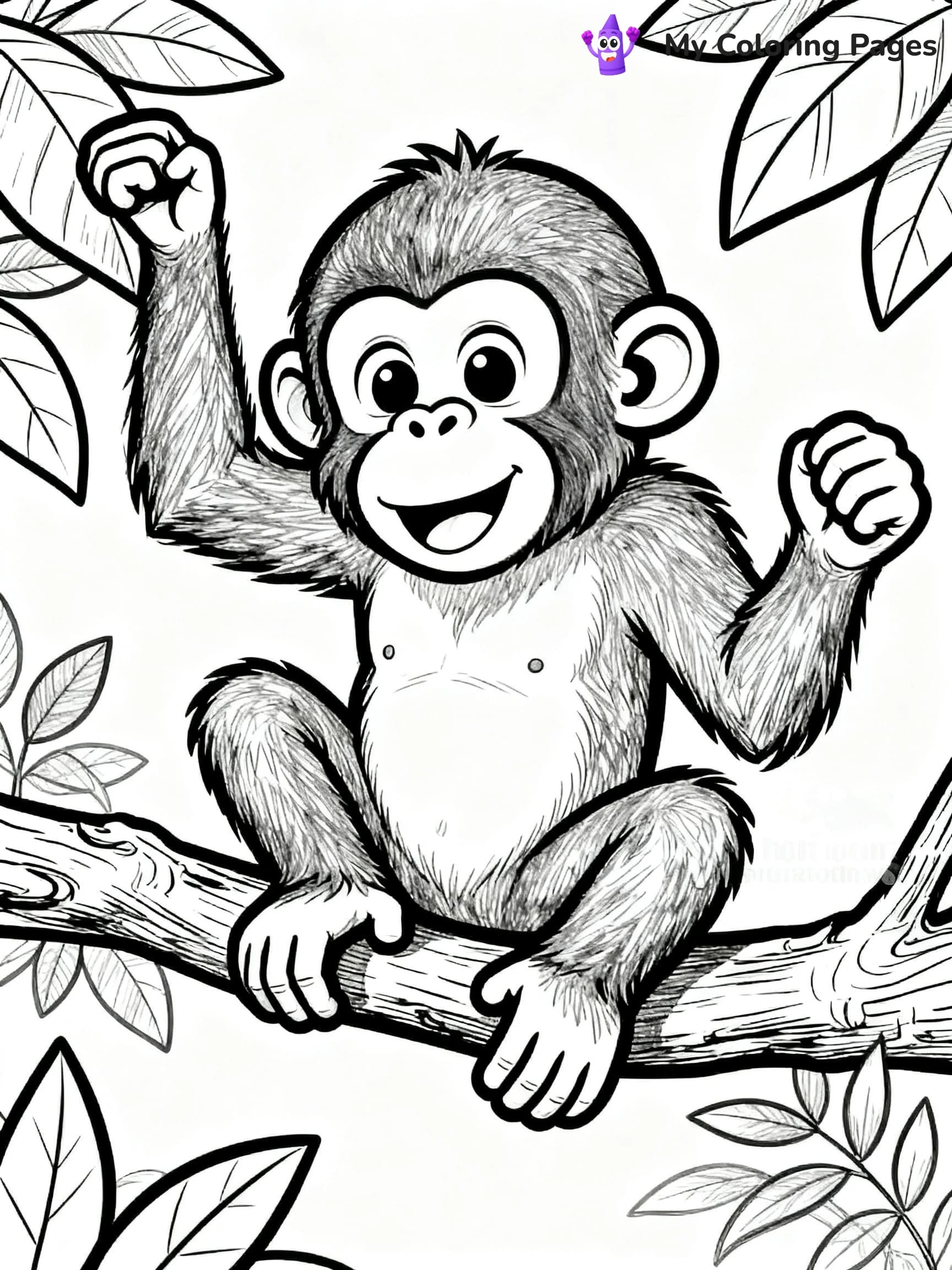 Orangutan Coloring Pages - 21