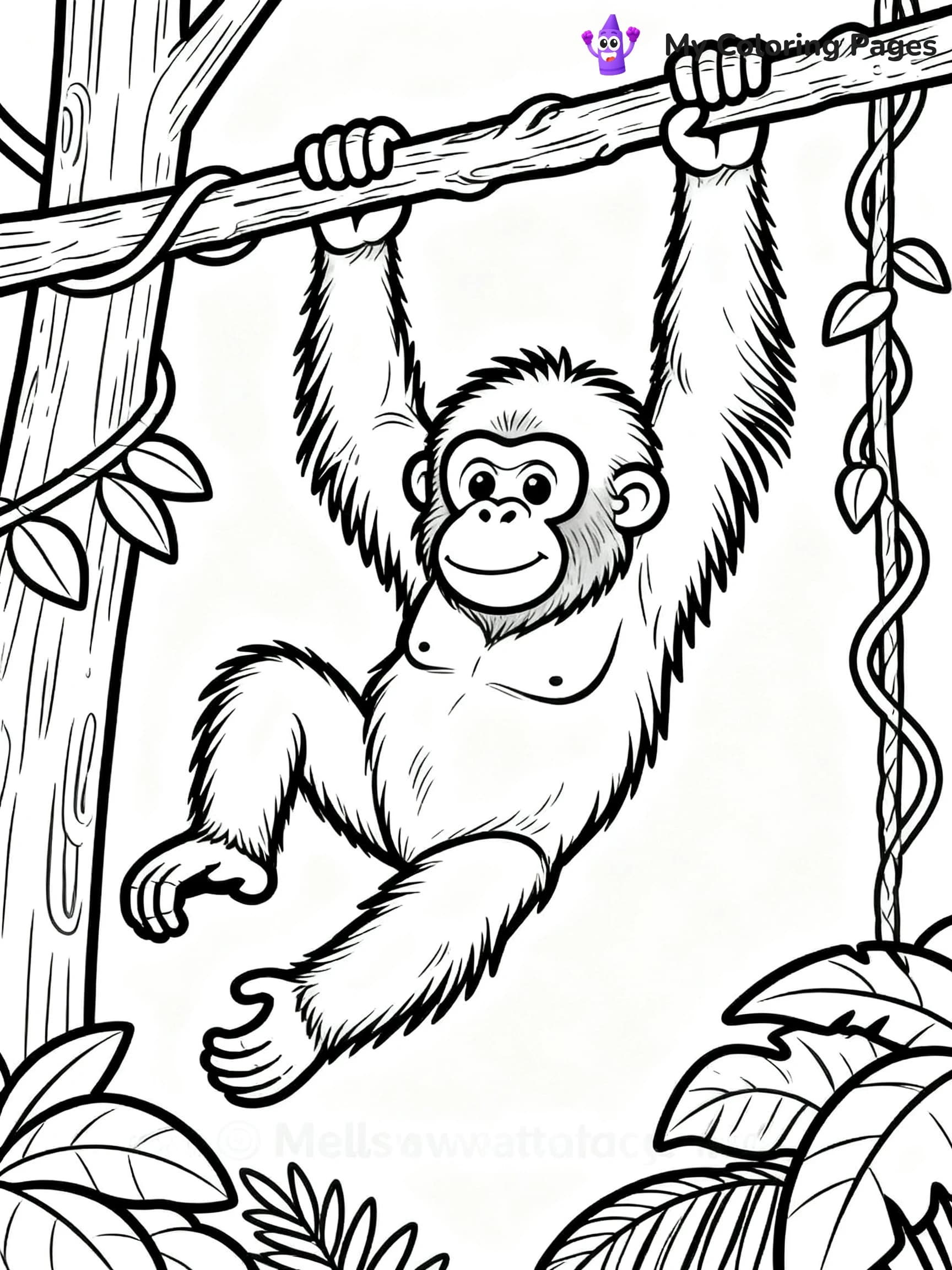 Orangutan Coloring Pages - 18