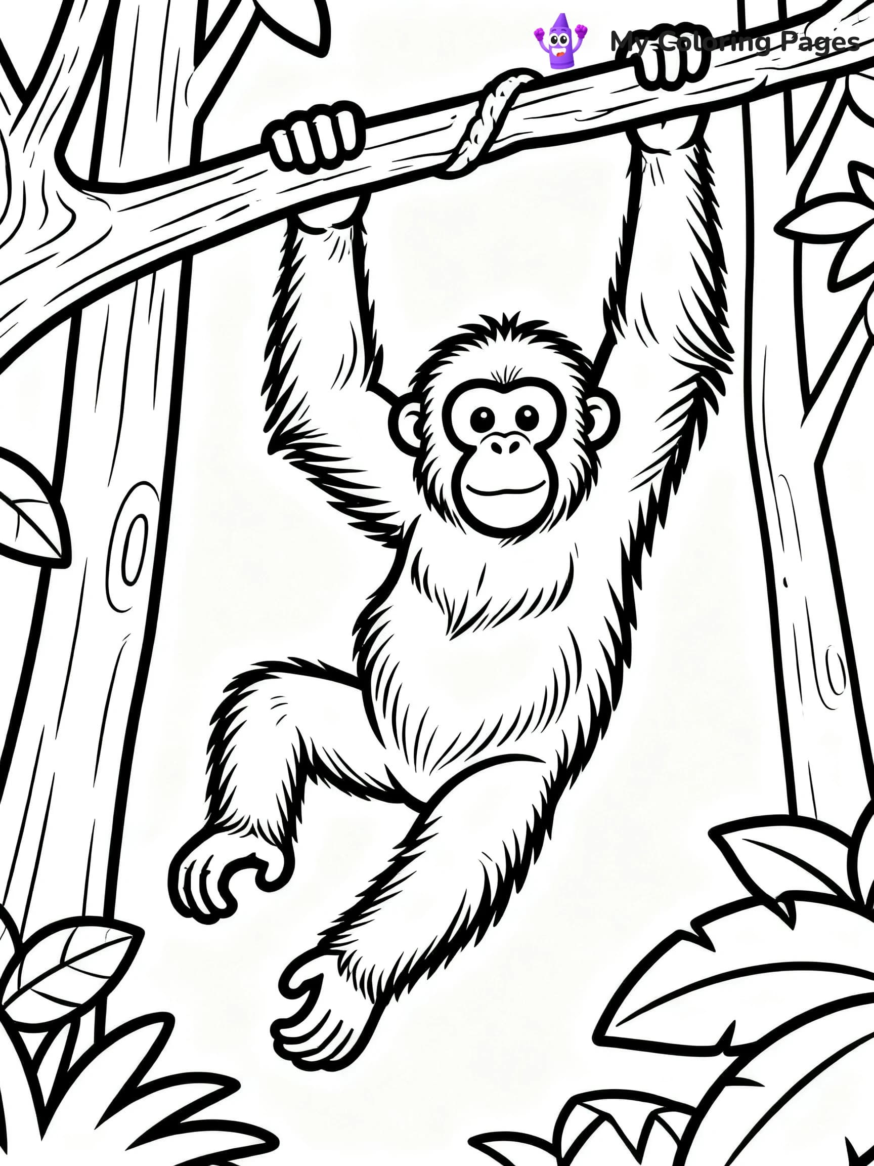 Orangutan Coloring Pages - 17
