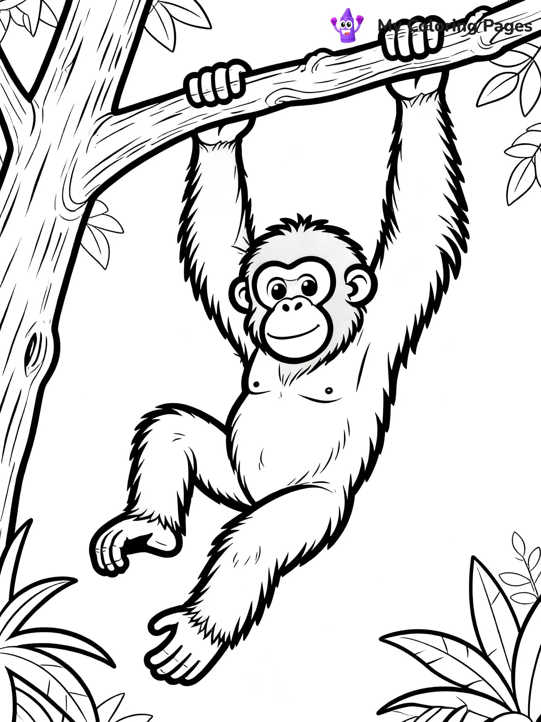 Orangutan Coloring Pages - 15