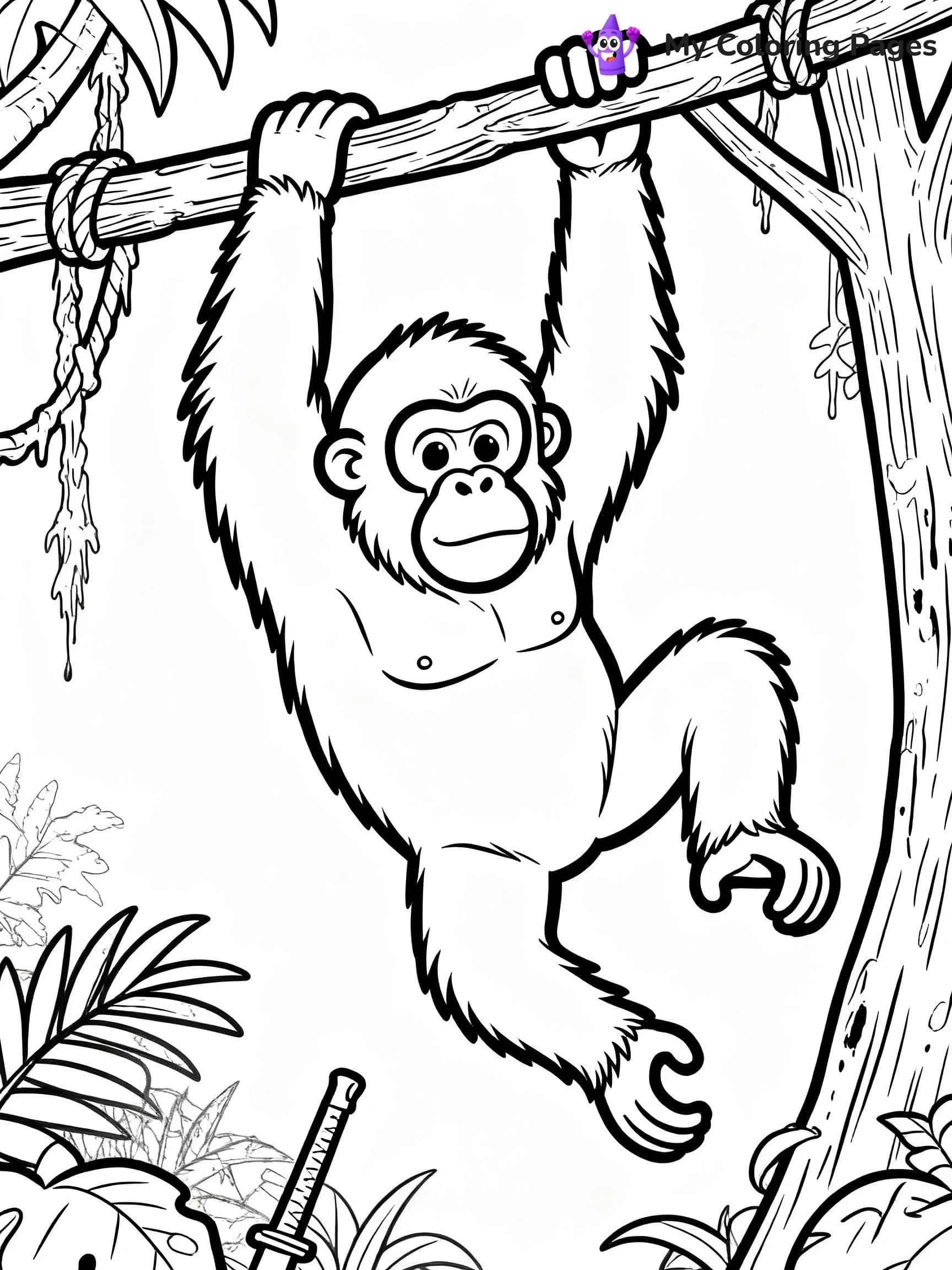 Orangutan Coloring Pages - 14