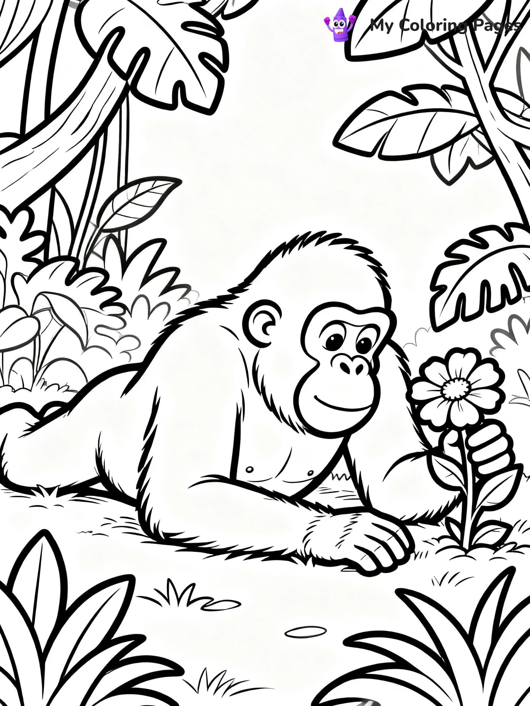 Orangutan Coloring Pages - 12