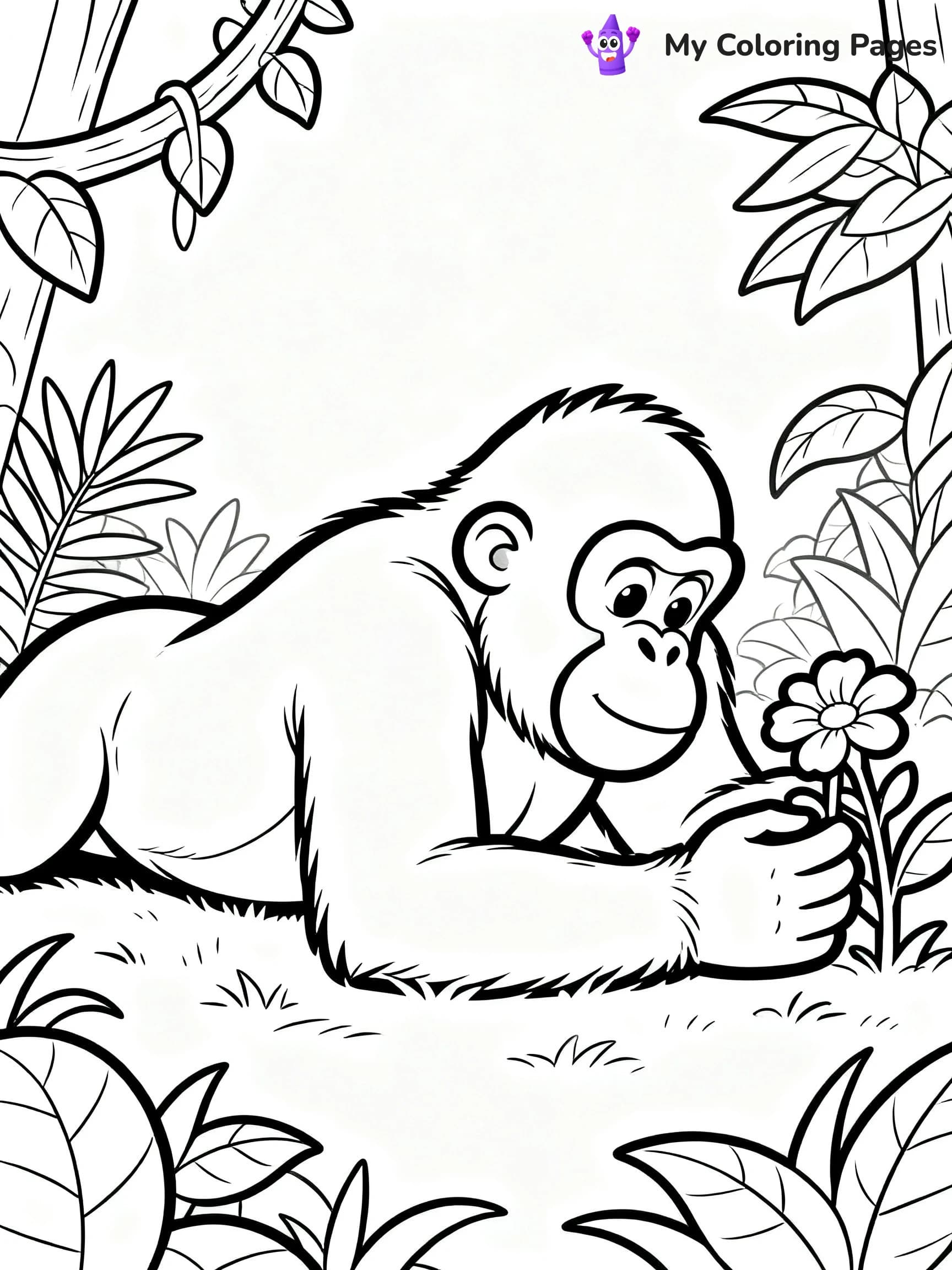 Orangutan Coloring Pages - 9