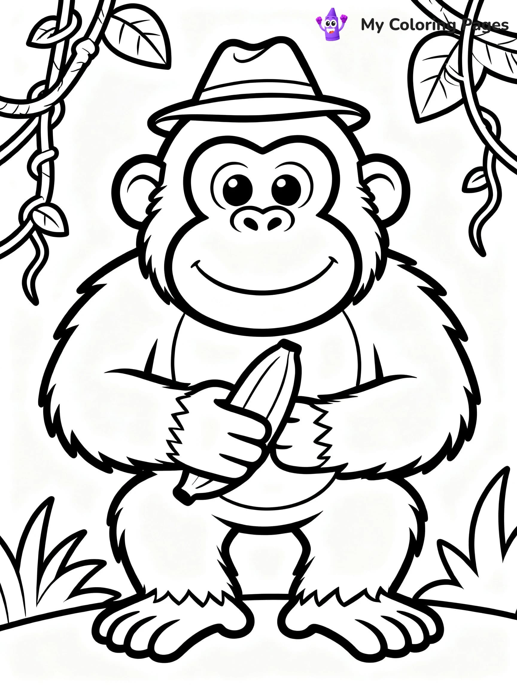 Orangutan Coloring Pages - 4