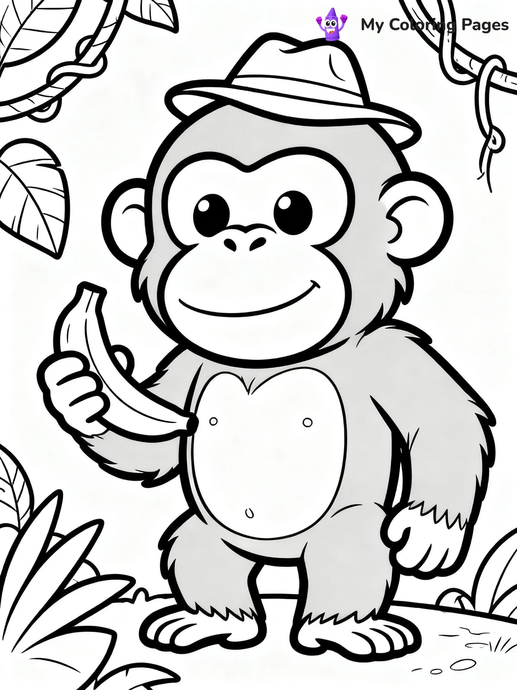 Orangutan Coloring Pages - 2