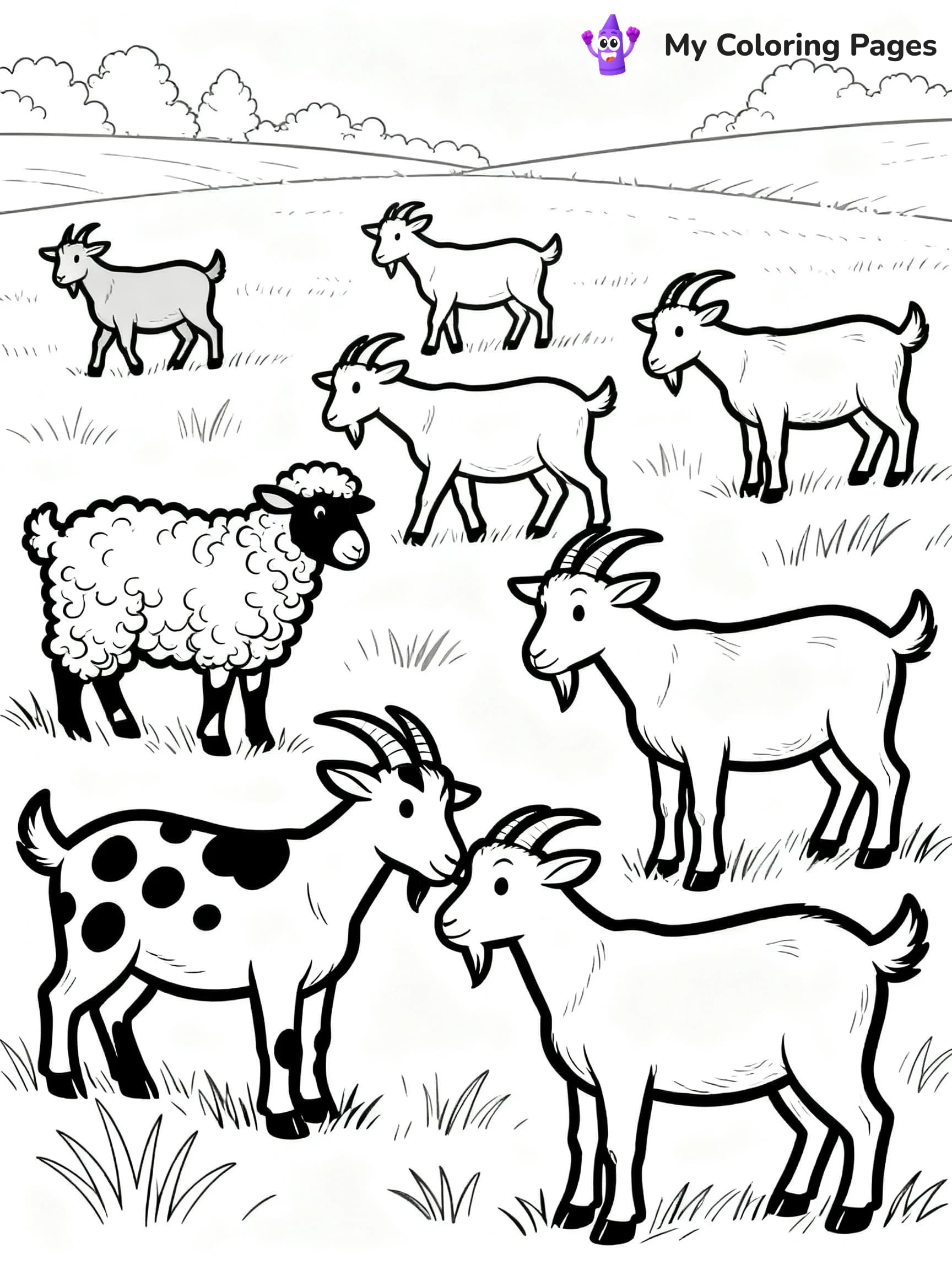 Goat Coloring Pages - 13