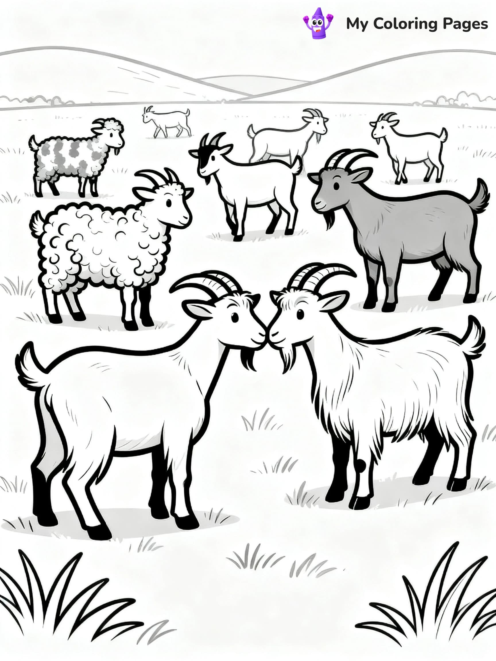 Goat Coloring Pages - 12