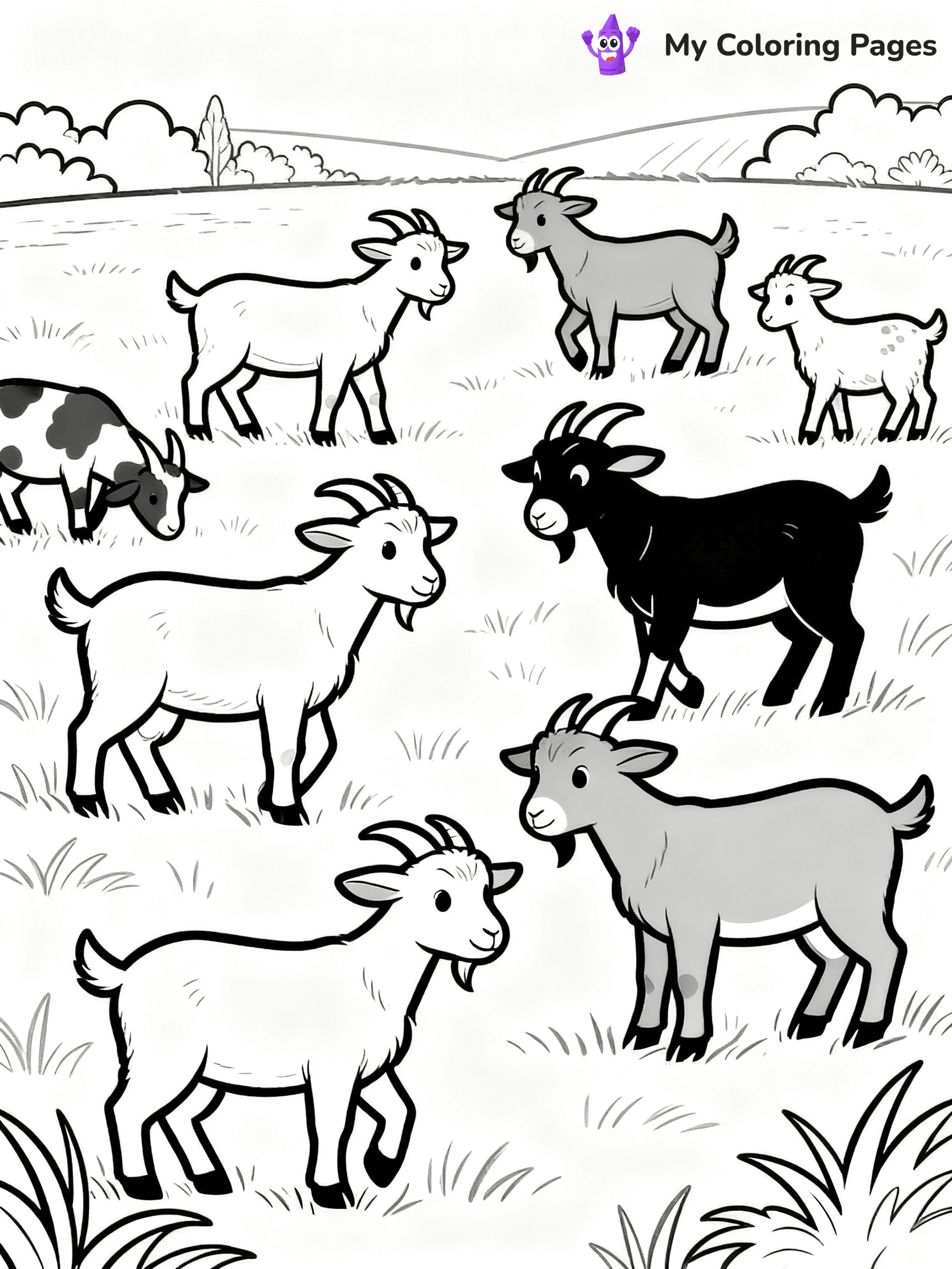 Goat Coloring Pages - 11