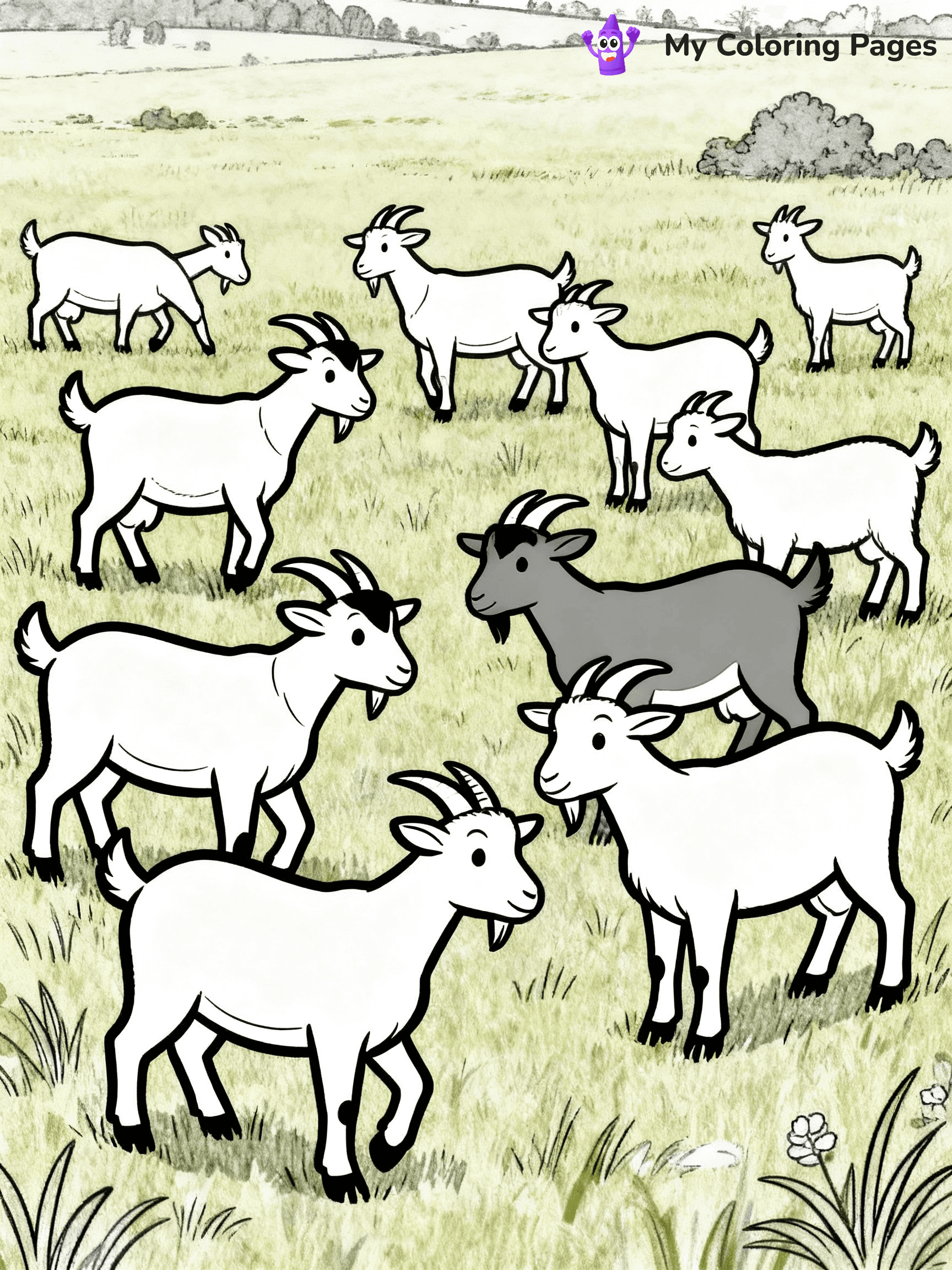 Goat Coloring Pages - 9