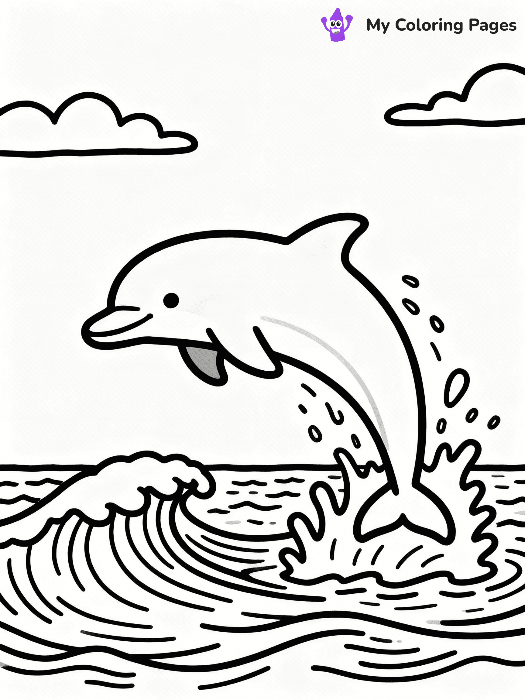 ⚠️ CRITICAL REQUIREMENT - ABSOLUTE BLACK AND WHITE ONLY ⚠️
This MUST be a BLACK AND WHITE line drawing ONLY. NO COLORS whatsoever.
- ONLY pure black lines (#000000) on pure white background (#FFFFFF)
- ABSOLUTELY NO colors, NO shading, NO gradients, NO grayscale
- If there are ANY colors in the output, the image is REJECTED
- This is a COLORING PAGE - meant to be COLORED IN by children
- The output must be UNCOLORED line art ready for coloring
⚠️ SUBJECT TO DRAW: Dolphin jumping out of ocean waves, splash around, bright summer day, animated style
(REMEMBER: Output must be BLACK AND WHITE line art only, NOT colored!)
# COLORING PAGE: BLACK OUTLINES ONLY - WHITE BACKGROUND MANDATORY
Create a **coloring book page** using EXACTLY two values: black lines, white space.
## NON-NEGOTIABLE BINARY RULES
- **ONLY #000000 (black) and #FFFFFF (white)** - NO other values exist
- **EVERY PIXEL = BLACK OR WHITE** - no gray/shading/antialiasing
- **WHITE BACKGROUND MANDATORY** - entire canvas stays white
- **ALL SHAPES HOLLOW** - everything is empty outlines waiting to be colored
- **FORBIDDEN:** fills, shading, gradients, patterns, textures, colors
- **NO SOLID REGIONS** - if it's not a thin line, it's wrong
## Universal Line Standards
- Black outlines ONLY - thin, uniform weight
- Every shape completely empty inside
- Closed contours suitable for coloring
- Simple flat illustration - zero depth/3D/realism
- **Style:** Whimsical Doodle Art Alley - rounded, friendly outlines (unless specified)
## Everything = Outline Only
- Characters/animals: hollow shapes
- Objects/clothing: empty contours
- Backgrounds/scenery: line work only
- Natural elements: outlined forms
- Dark/night areas: don't exist (use outlined symbols)
- Textures/patterns: convert to simple lines
## The Test
Can a child color EVERY white space with crayons? If any area is pre-filled/shaded/gray or colored in, it FAILS. Every shape must be waiting to receive color.
**FINAL OUTPUT**: Binary coloring page. Black lines define shapes. White spaces ready for coloring. Nothing else exists. No exceptions. Print-ready.
⚠️ FINAL REMINDER: Draw the subject "Dolphin jumping out of ocean waves, splash around, bright summer day, animated style" as BLACK AND WHITE line art. Zero colors in output.