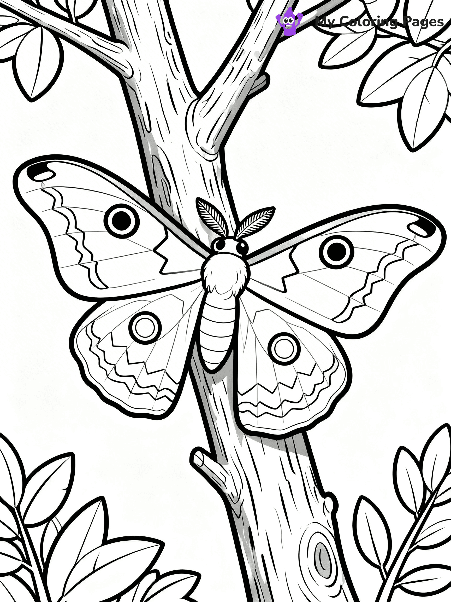 Moth Coloring Pages - 32