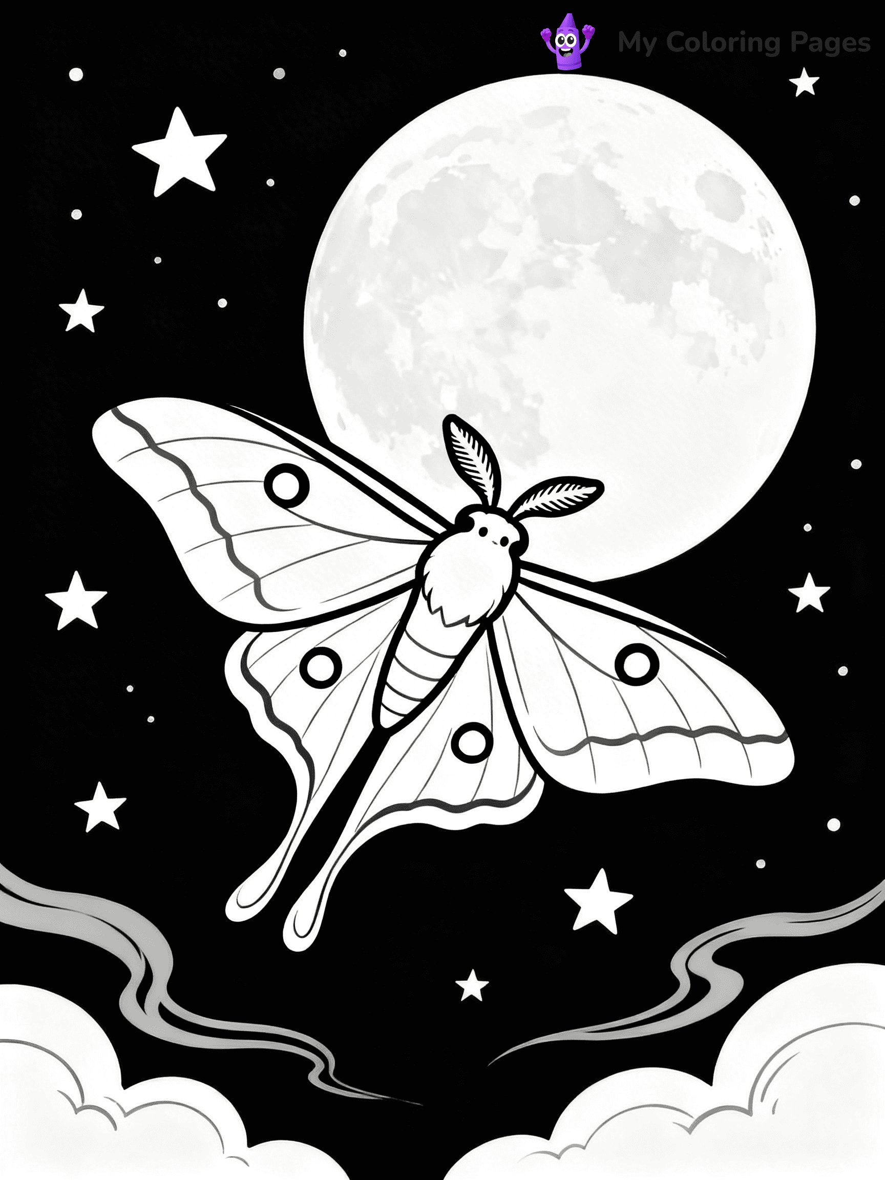 Moth Coloring Pages - 7