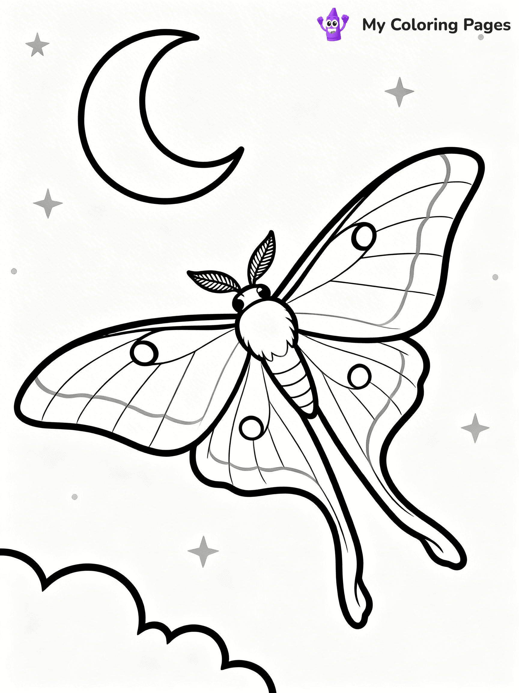 Moth Coloring Pages - 6
