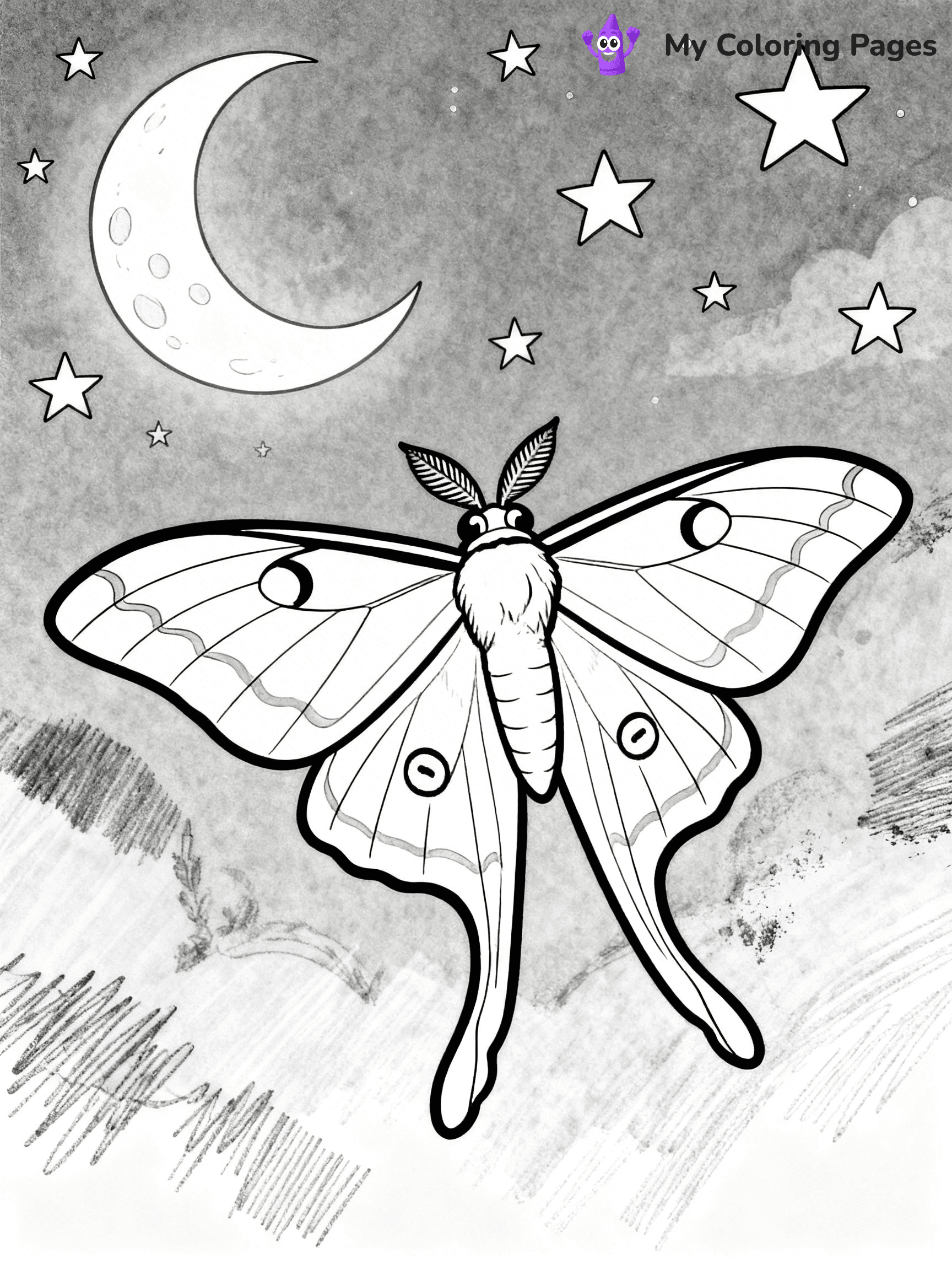 Moth Coloring Pages - 2