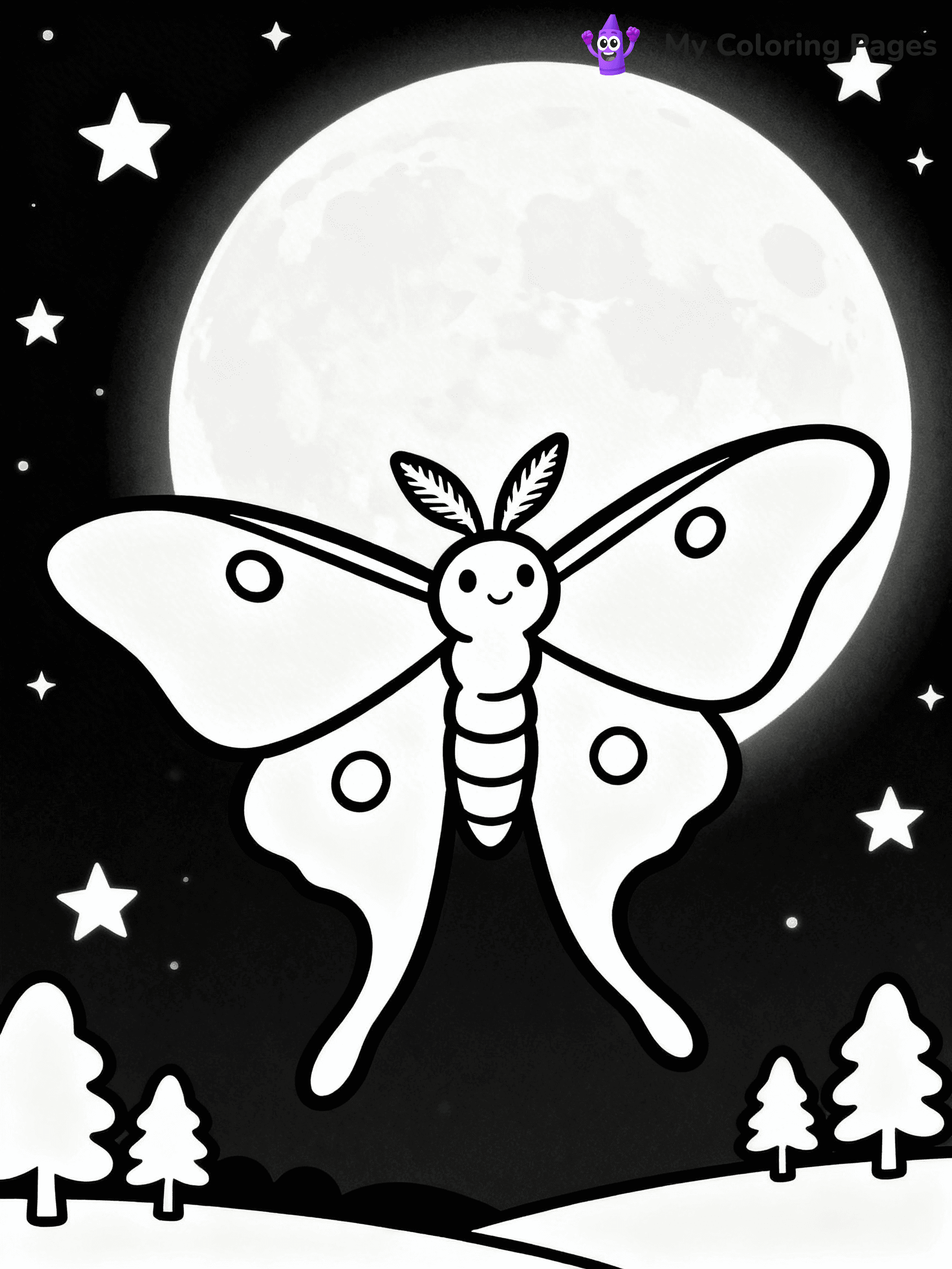 Moth Coloring Pages - 1