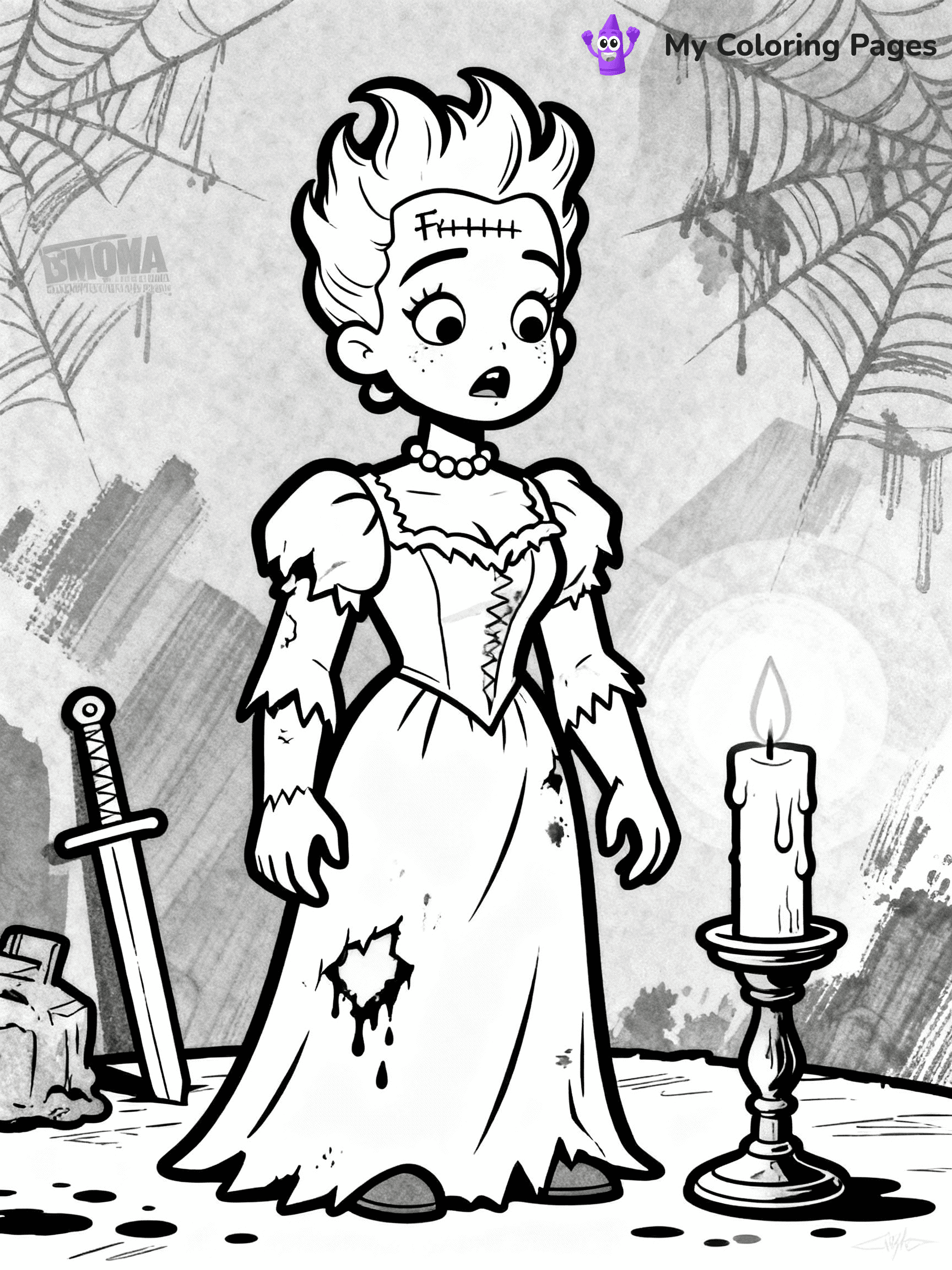 Frankenstein Coloring Pages - 16
