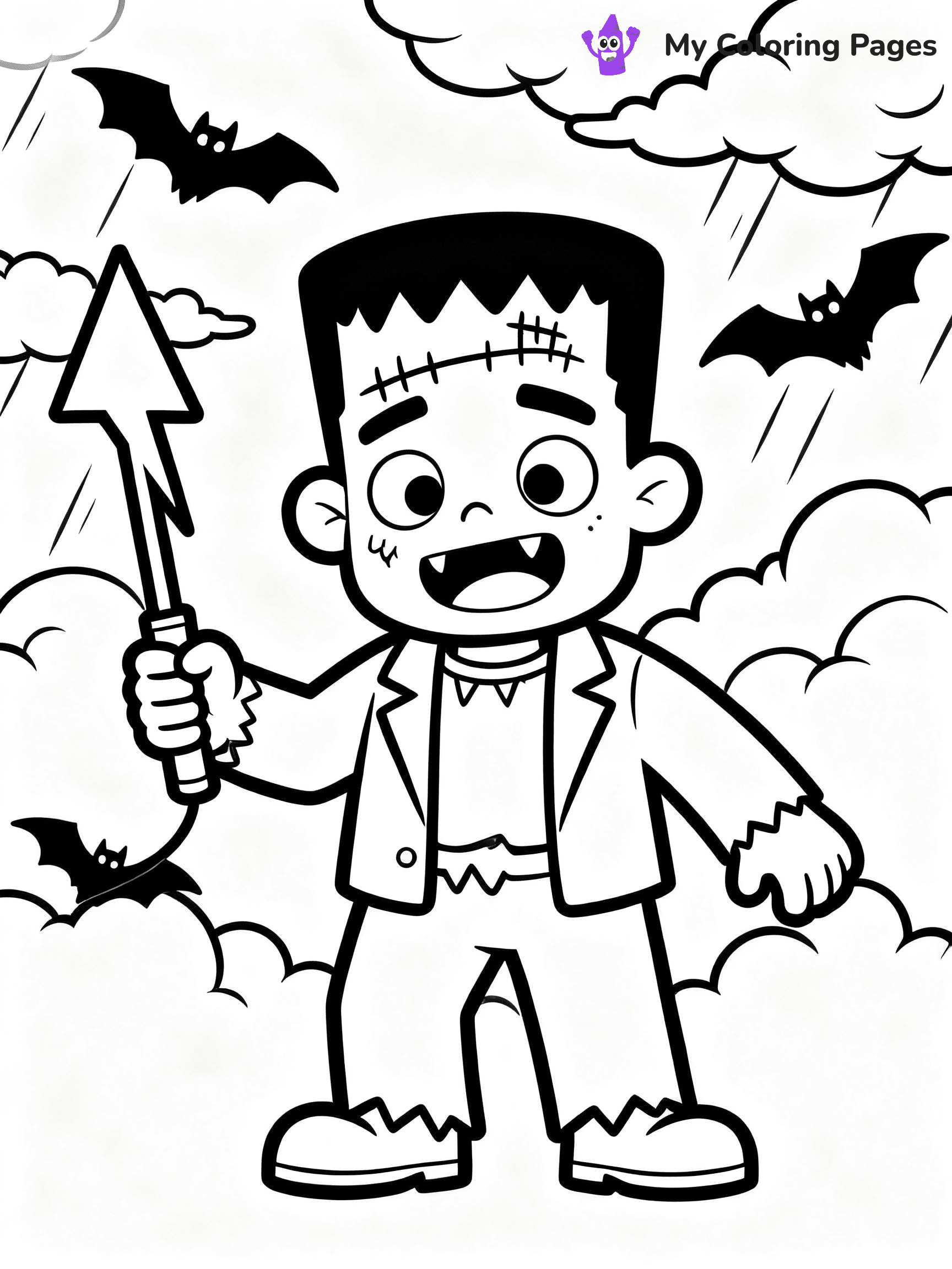 Frankenstein Coloring Pages - 1