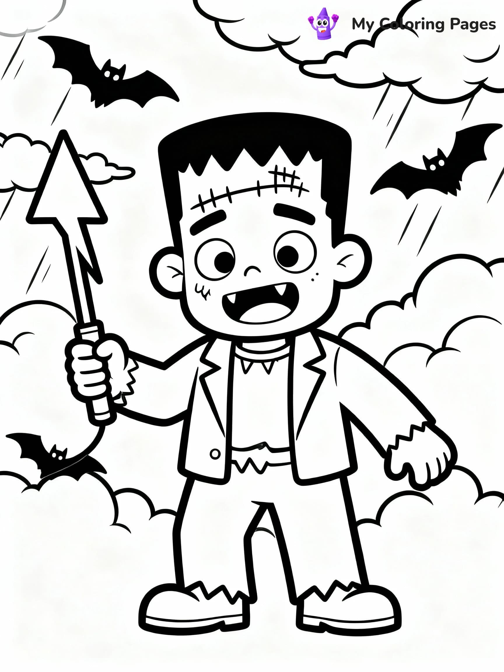 Frankenstein Coloring Pages - 1