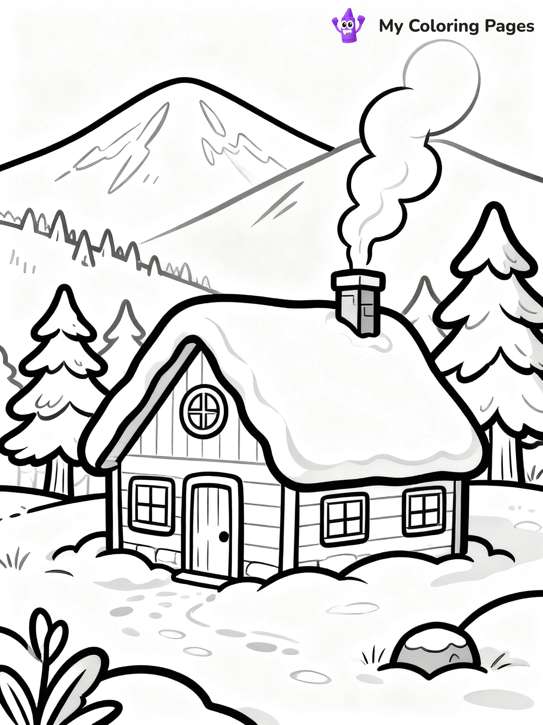 Winter Wonderland Coloring Pages - 1