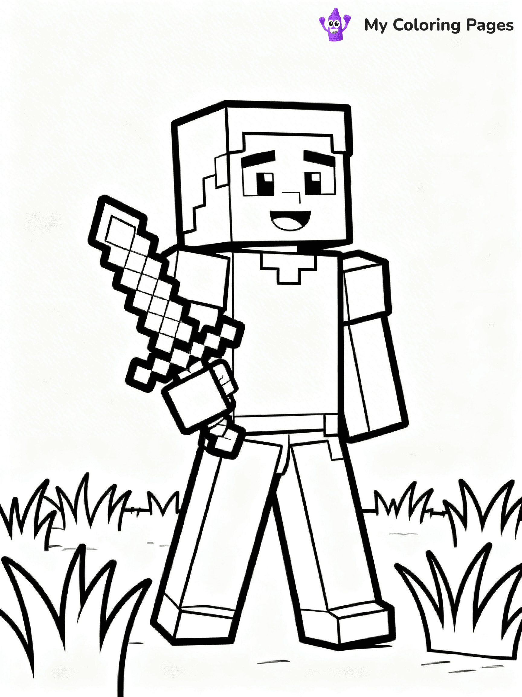 Sword Minecraft Coloring Pages - 40