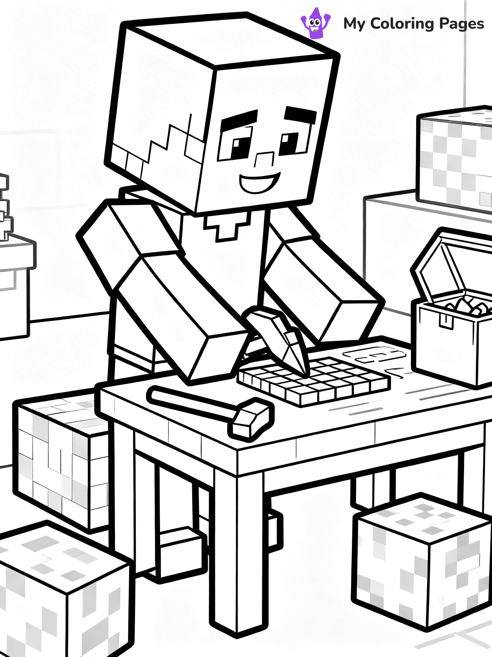 Sword Minecraft Coloring Pages - 32