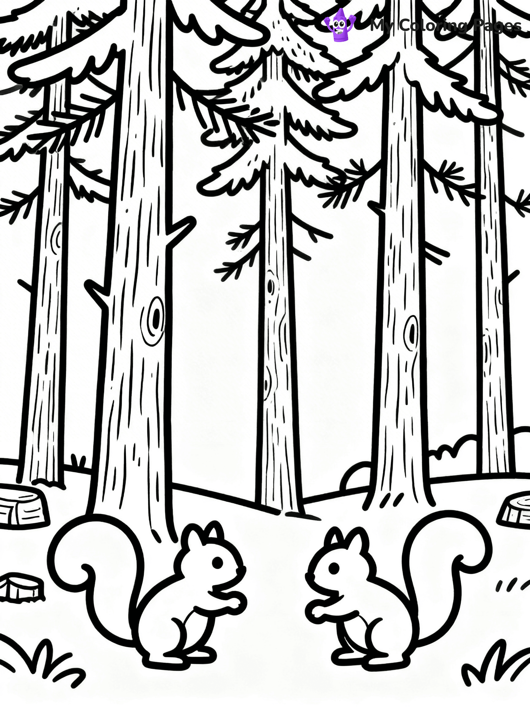 Pine Tree Coloring Pages - 109