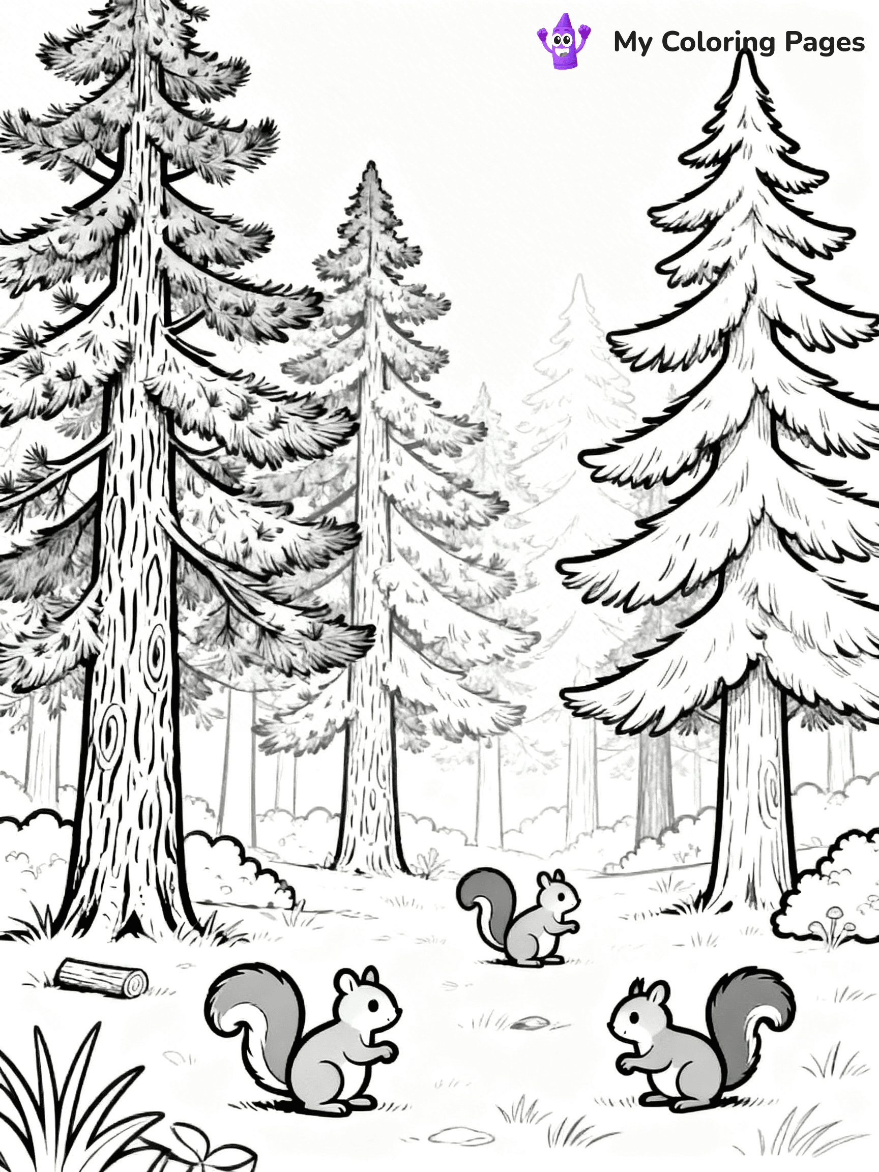 Pine Tree Coloring Pages - 104
