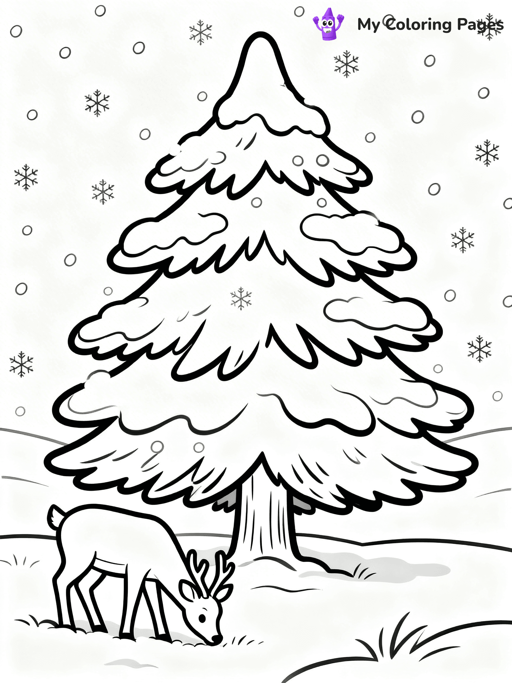 Pine Tree Coloring Pages - 101