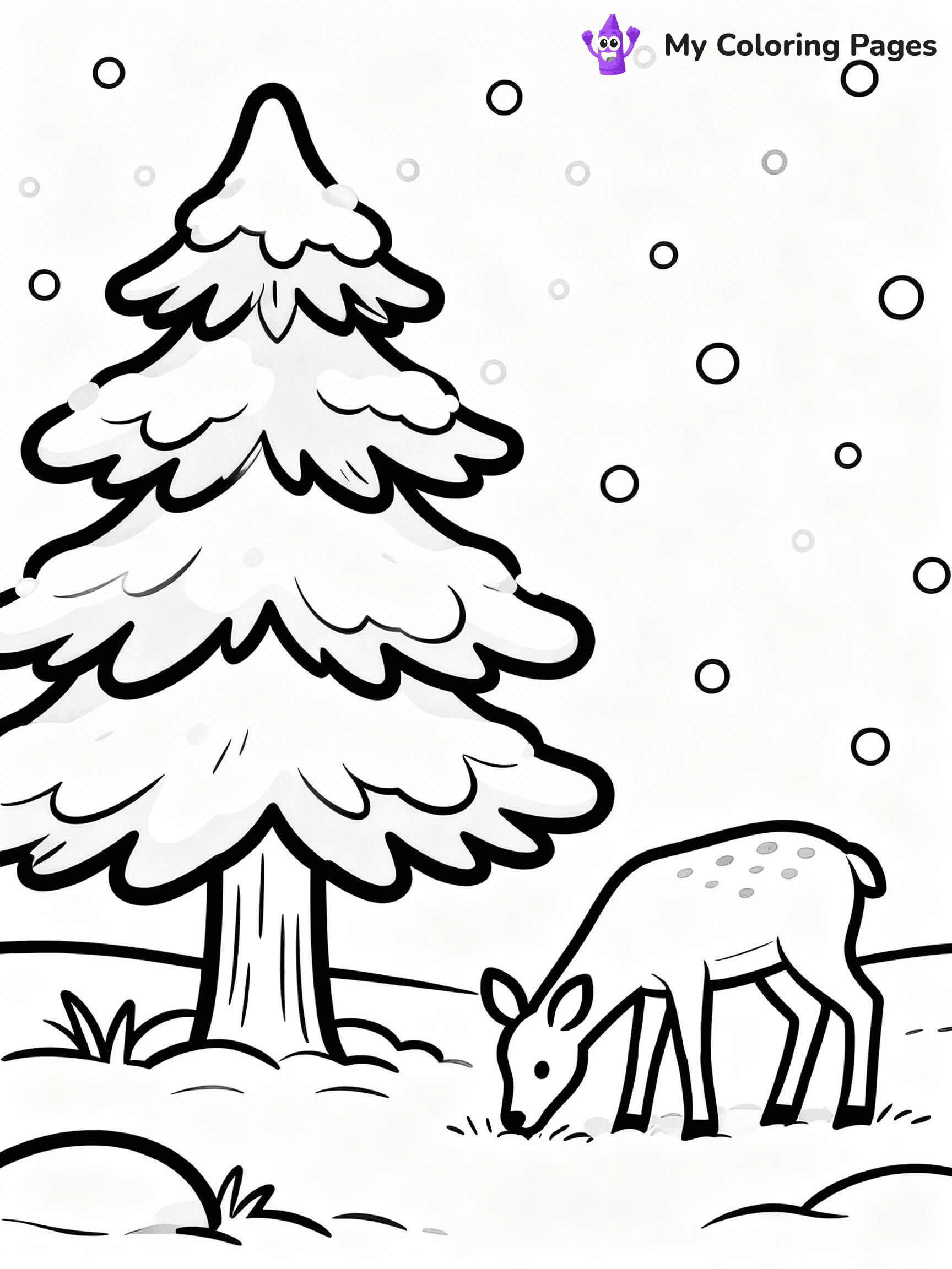 Pine Tree Coloring Pages - 100