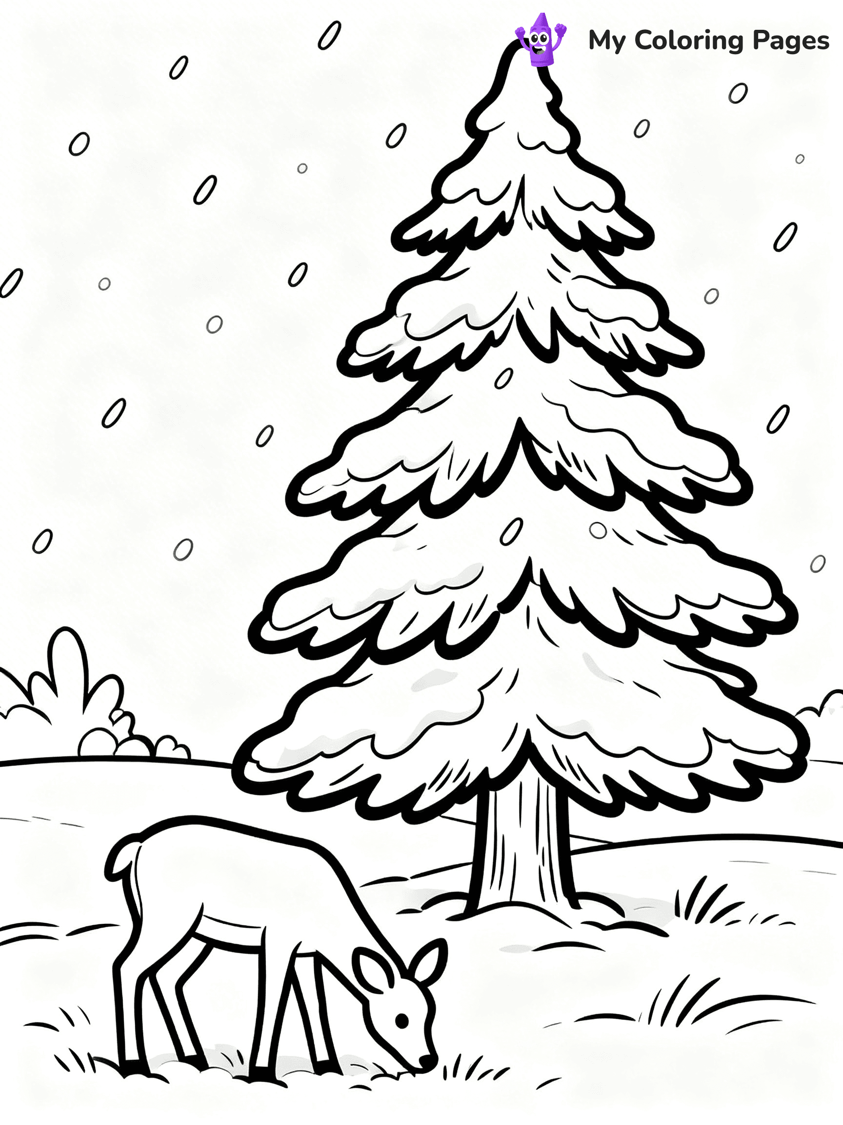 Pine Tree Coloring Pages - 97