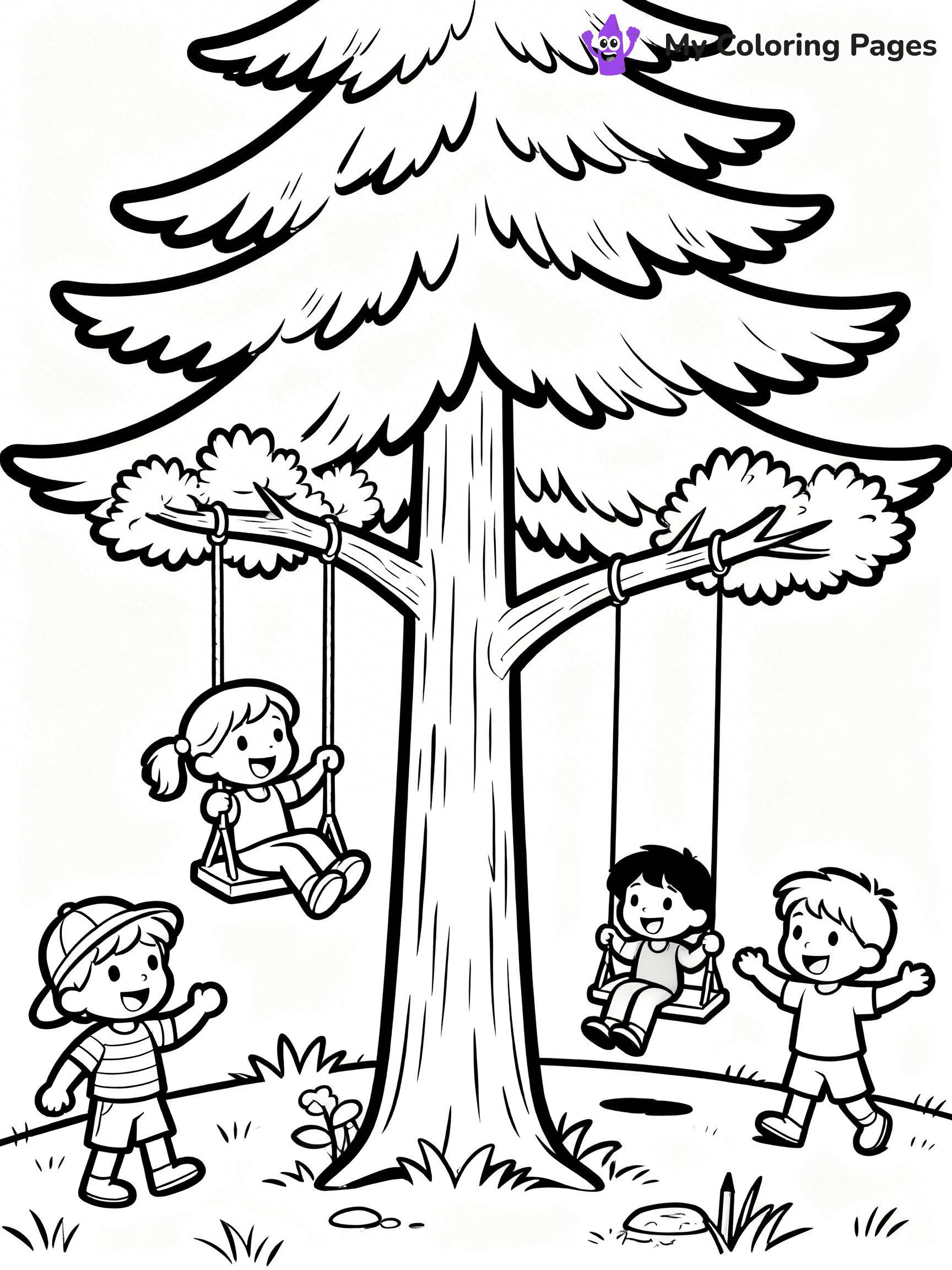 Pine Tree Coloring Pages - 88