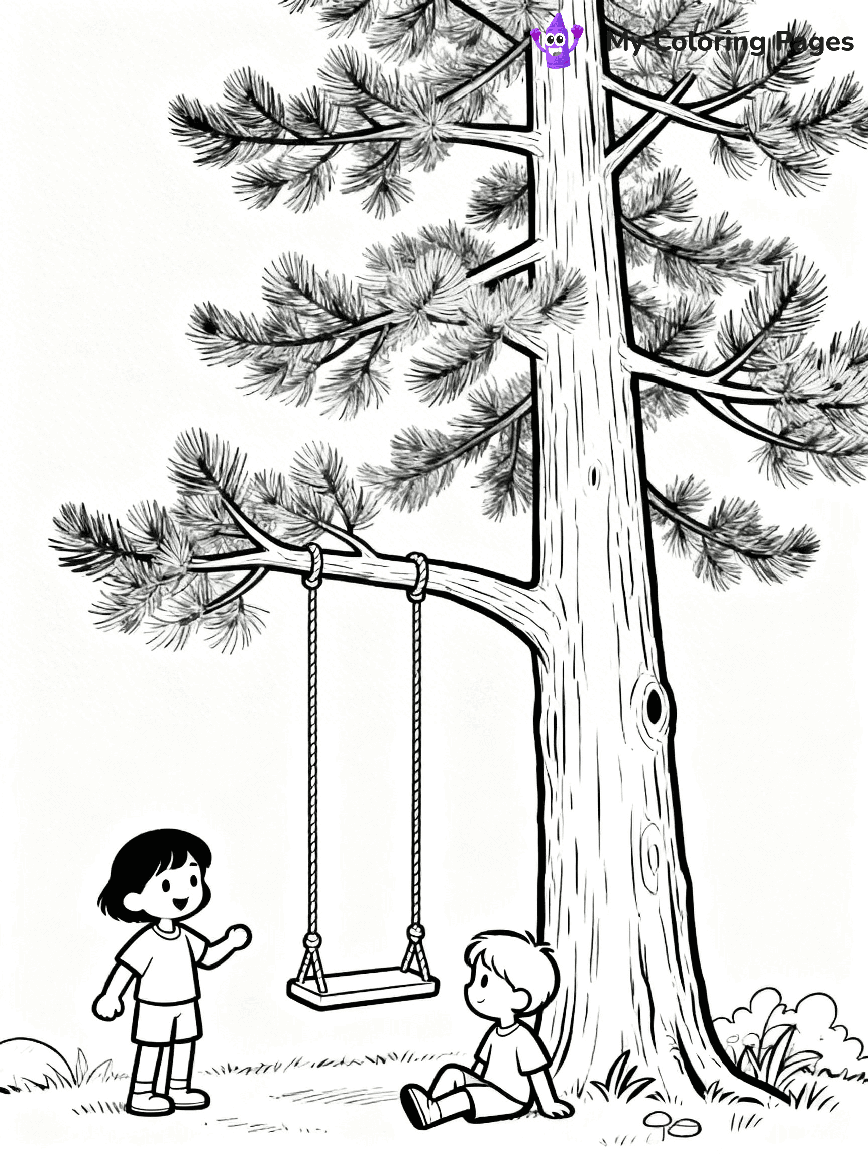 Pine Tree Coloring Pages - 87